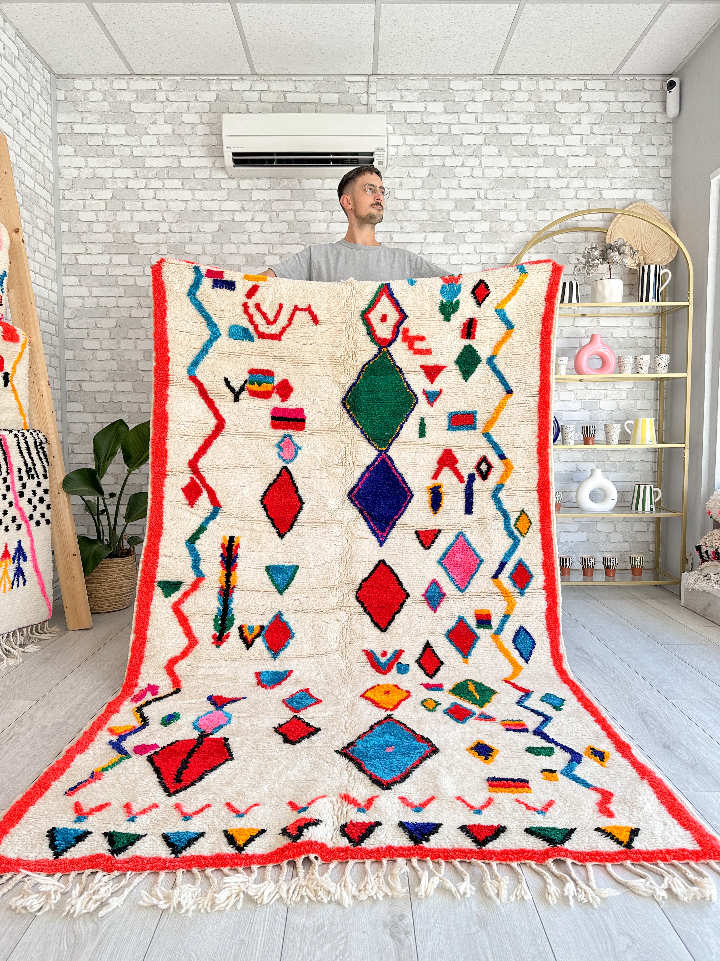 Colorful Berber carpet - n°625
