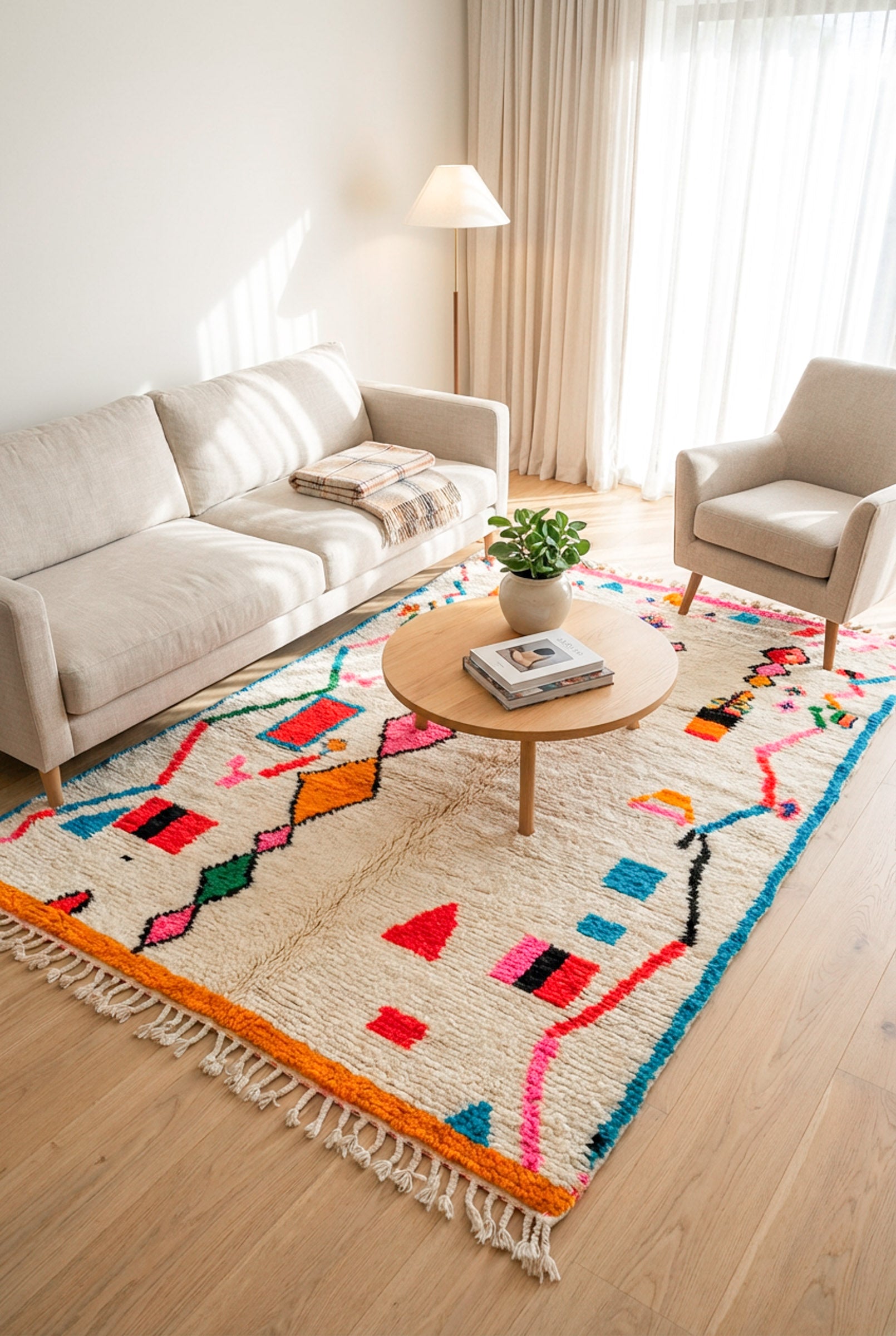 Tapis berbère coloré - n°1283