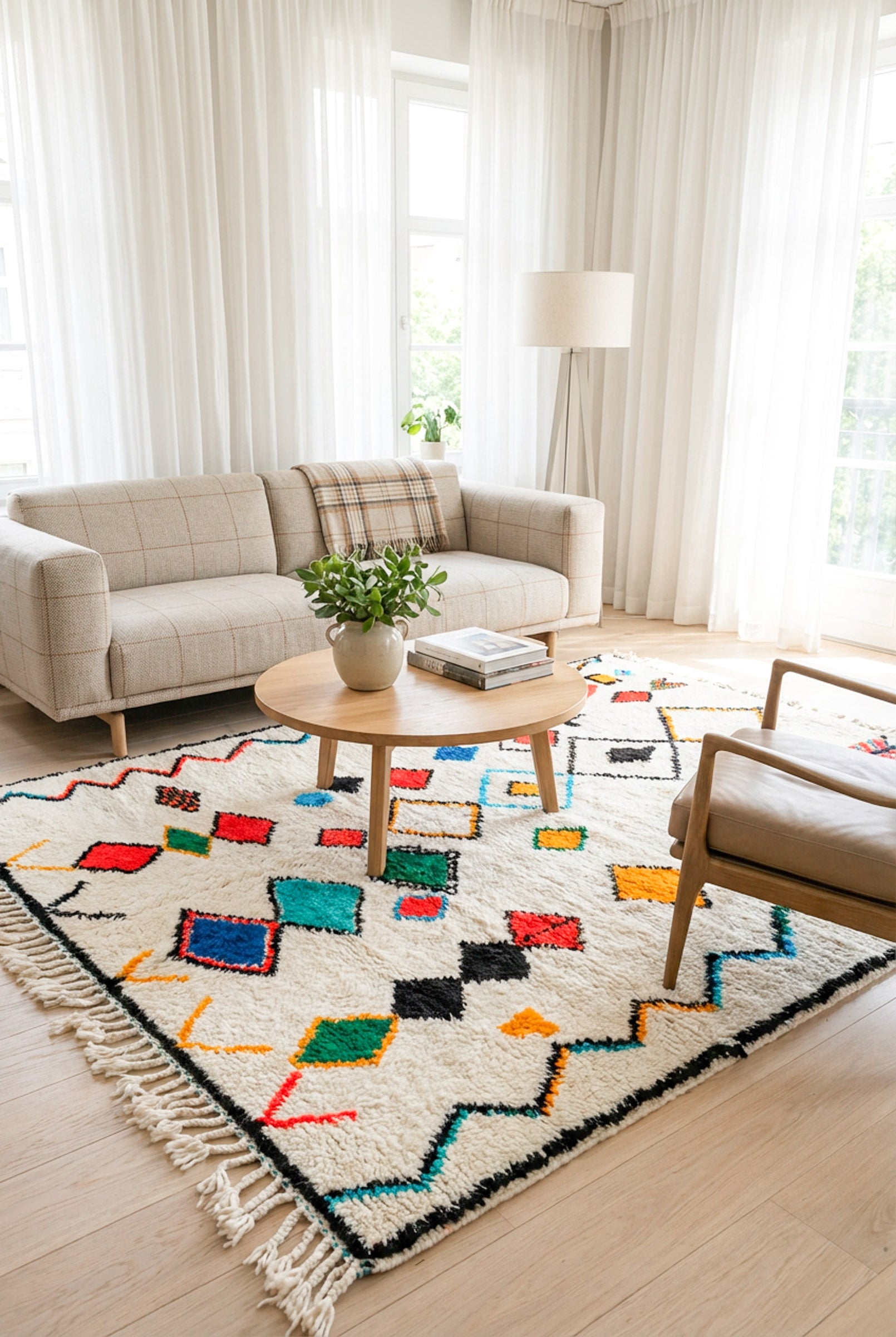 Tapis berbère coloré - n°1512