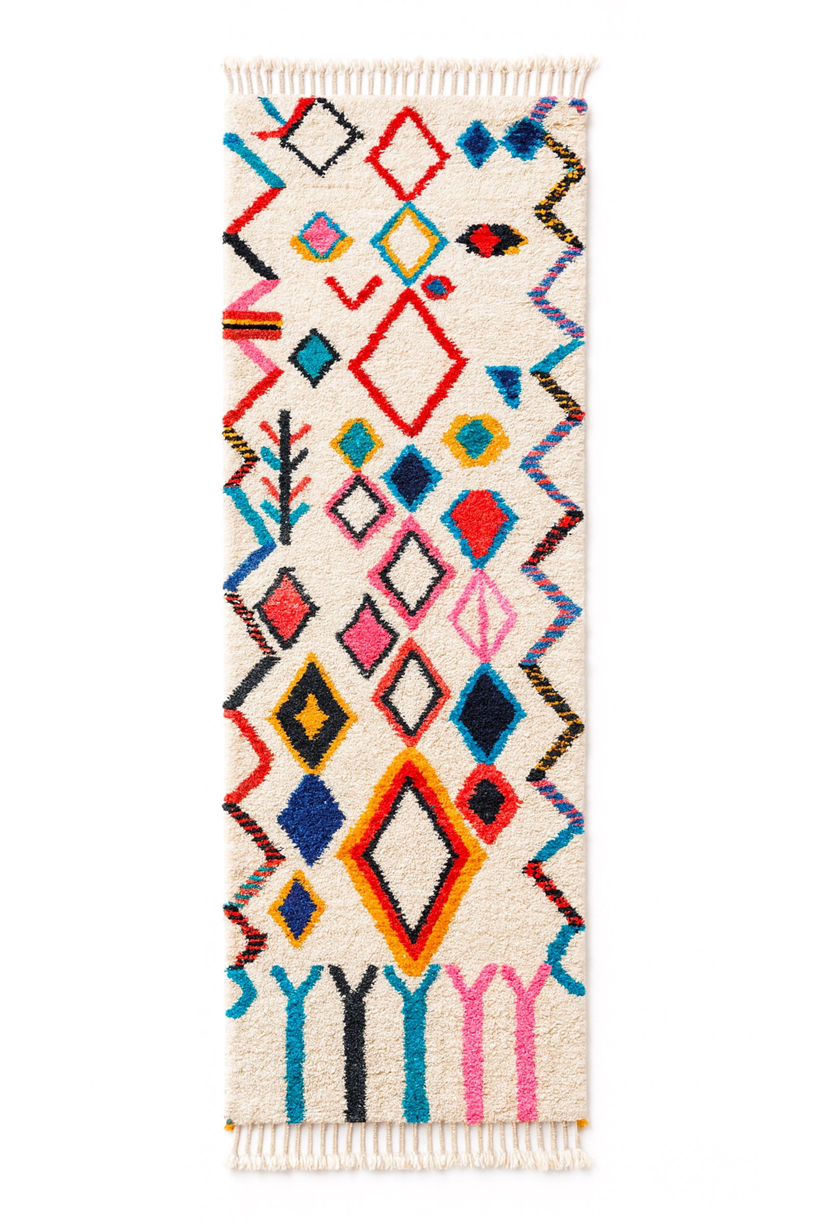 Tapis de couloir berbère coloré 86 x 430 cm - n°1929