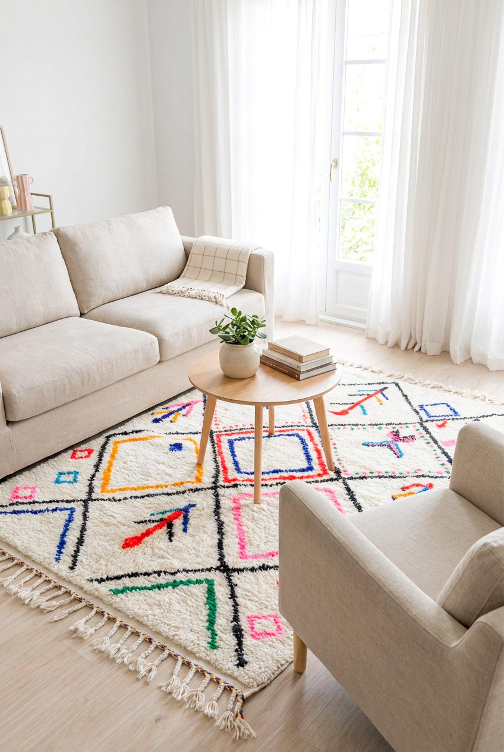 Tapis berbère coloré - n°1932