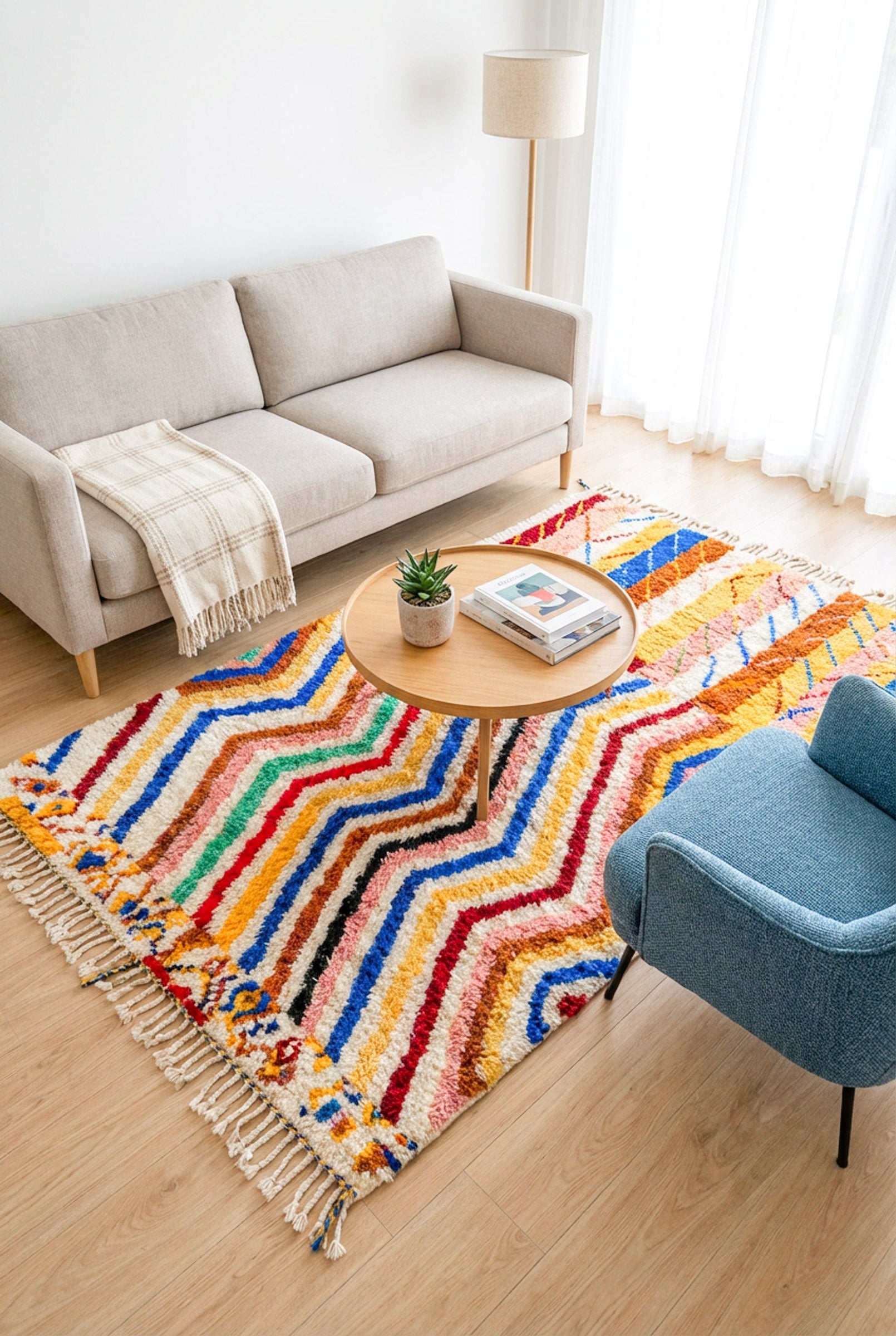 Tapis berbère coloré 151 x 272 cm - n°2173