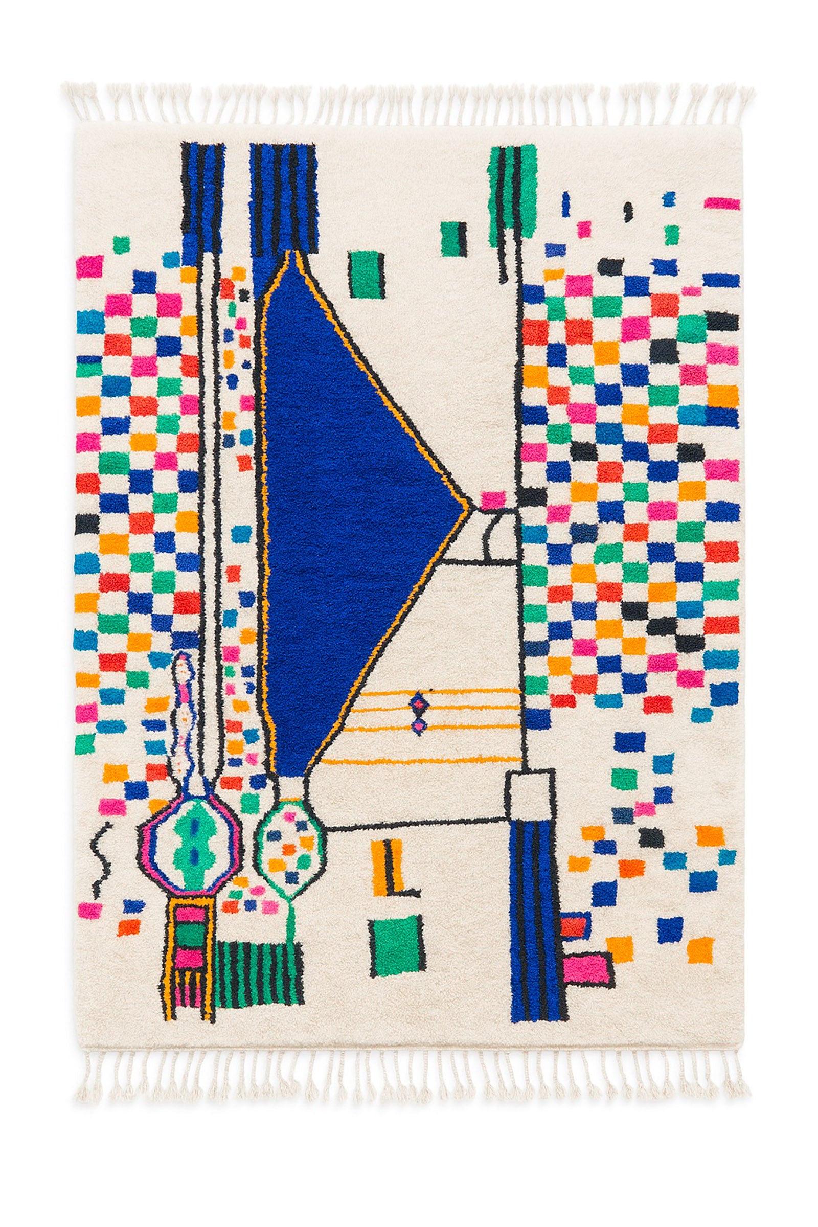 Bunter Berberteppich 152 x 299 cm - Nr. 2227