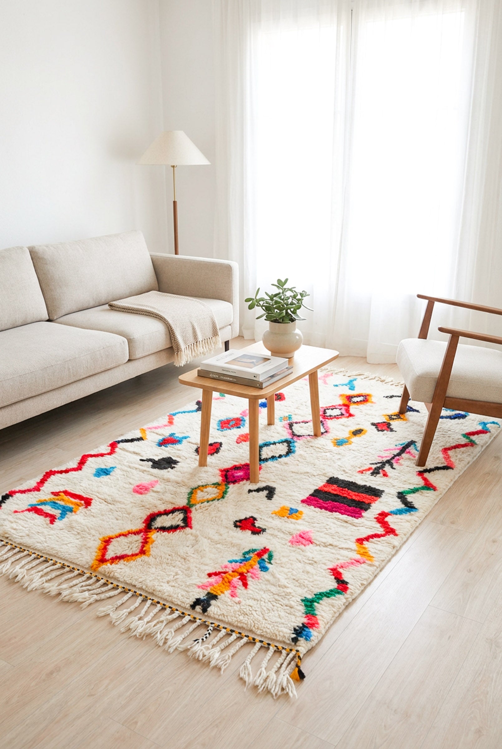 Colorful Berber rug 147 x 255 cm - n°2305