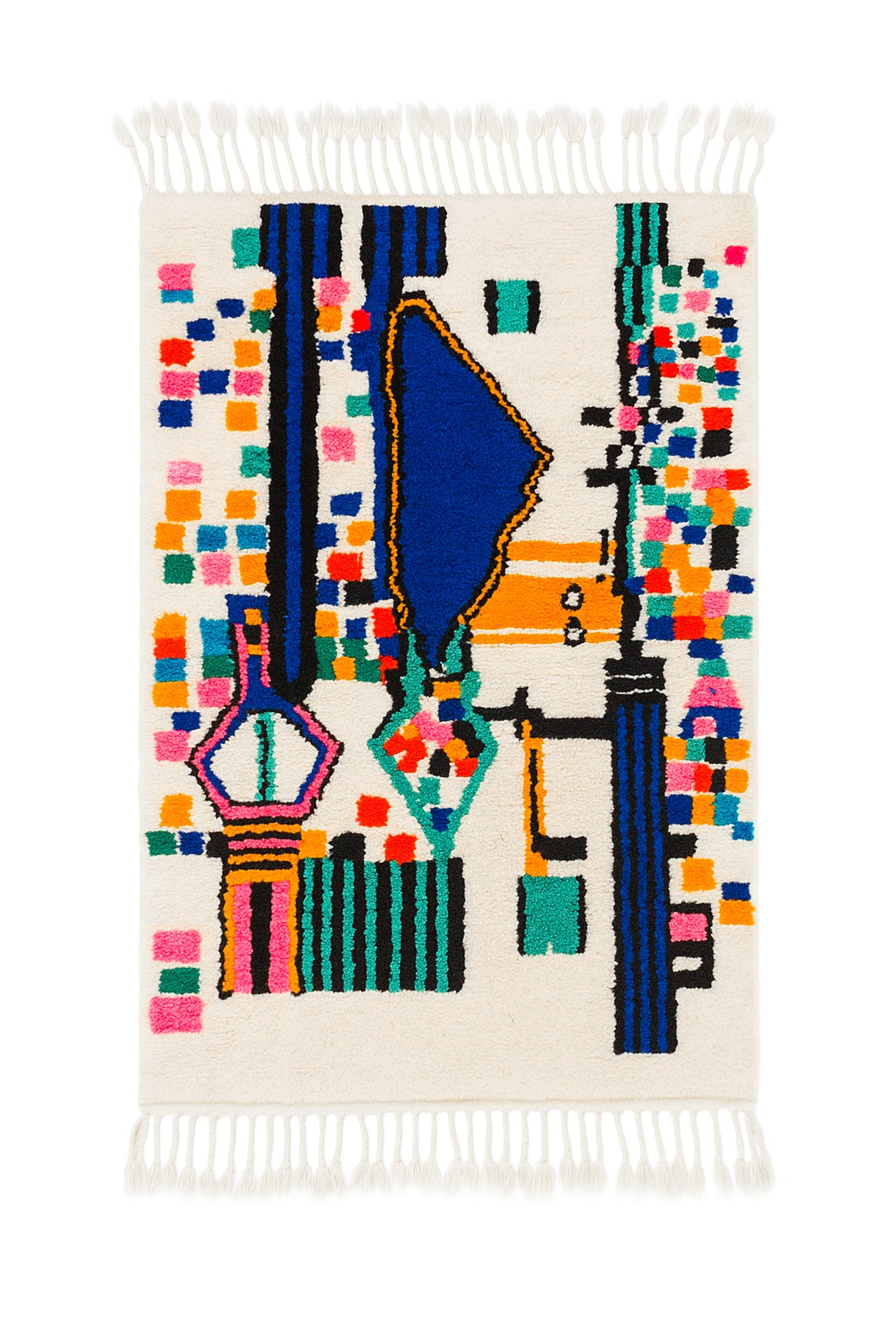 Bunter Berberteppich 84 x 156 cm - Nr. 2321