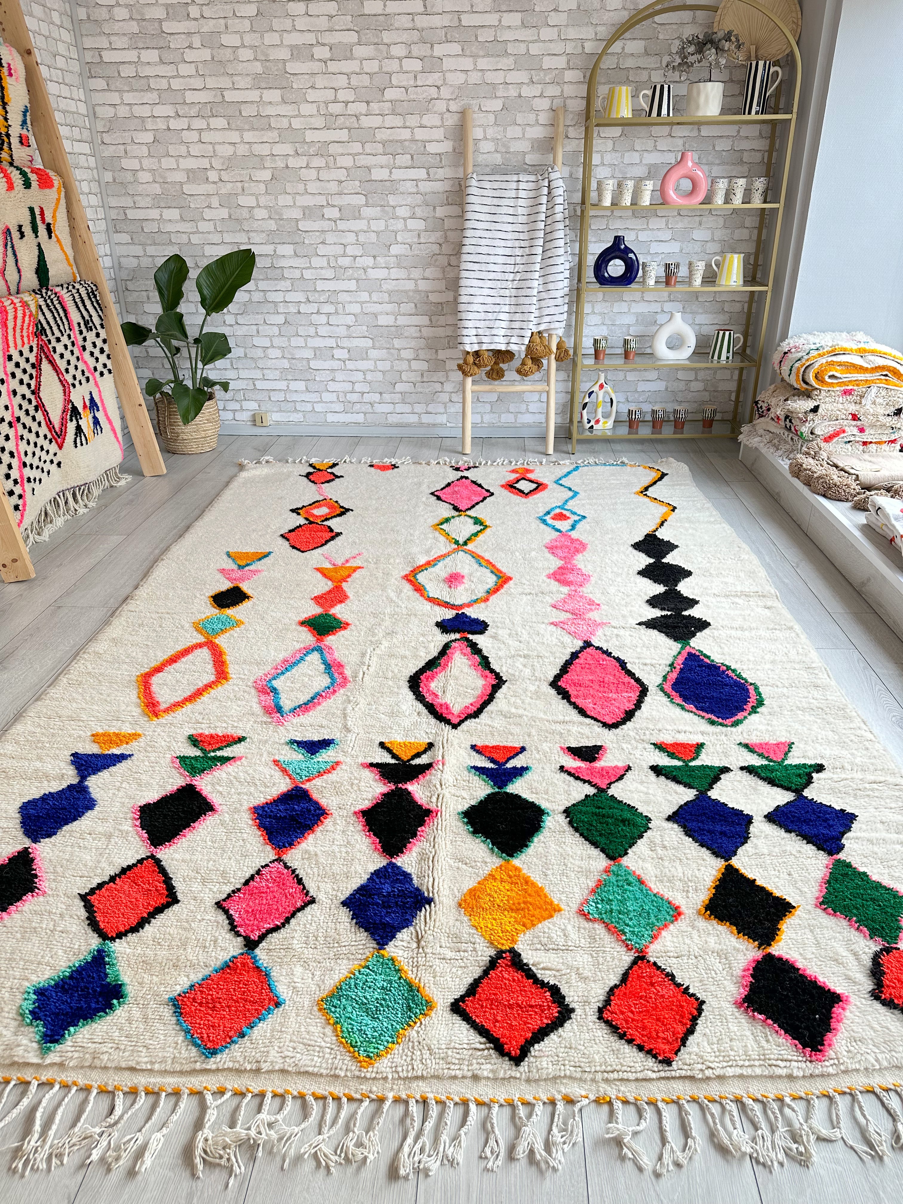 Colorful Berber carpet - n°603