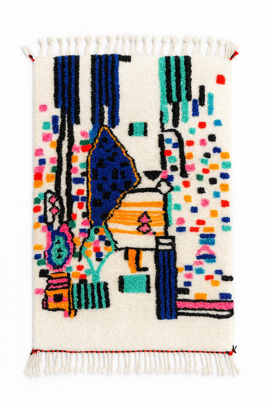 Colorful Berber rug 93 x 162 cm - No. 2459