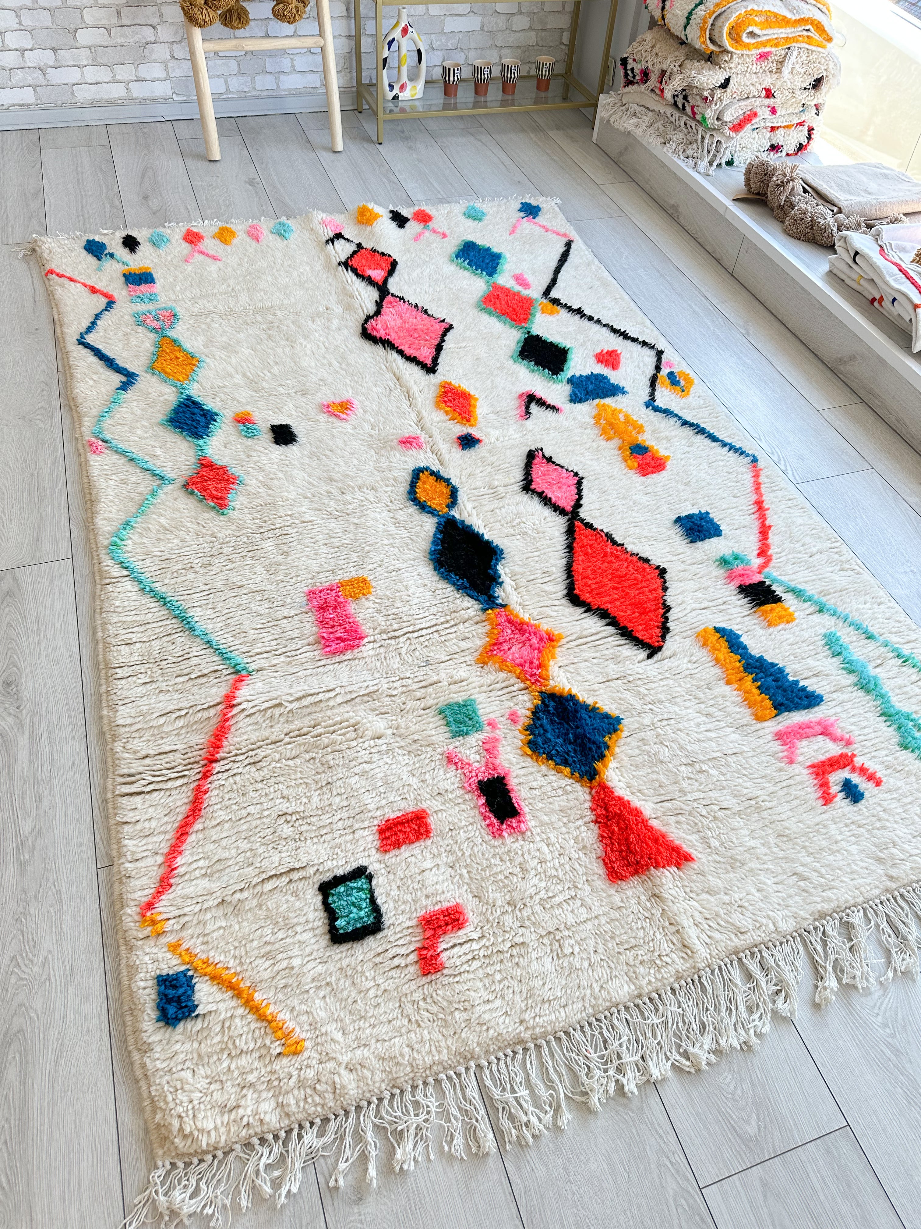 Colorful Berber carpet - n°596