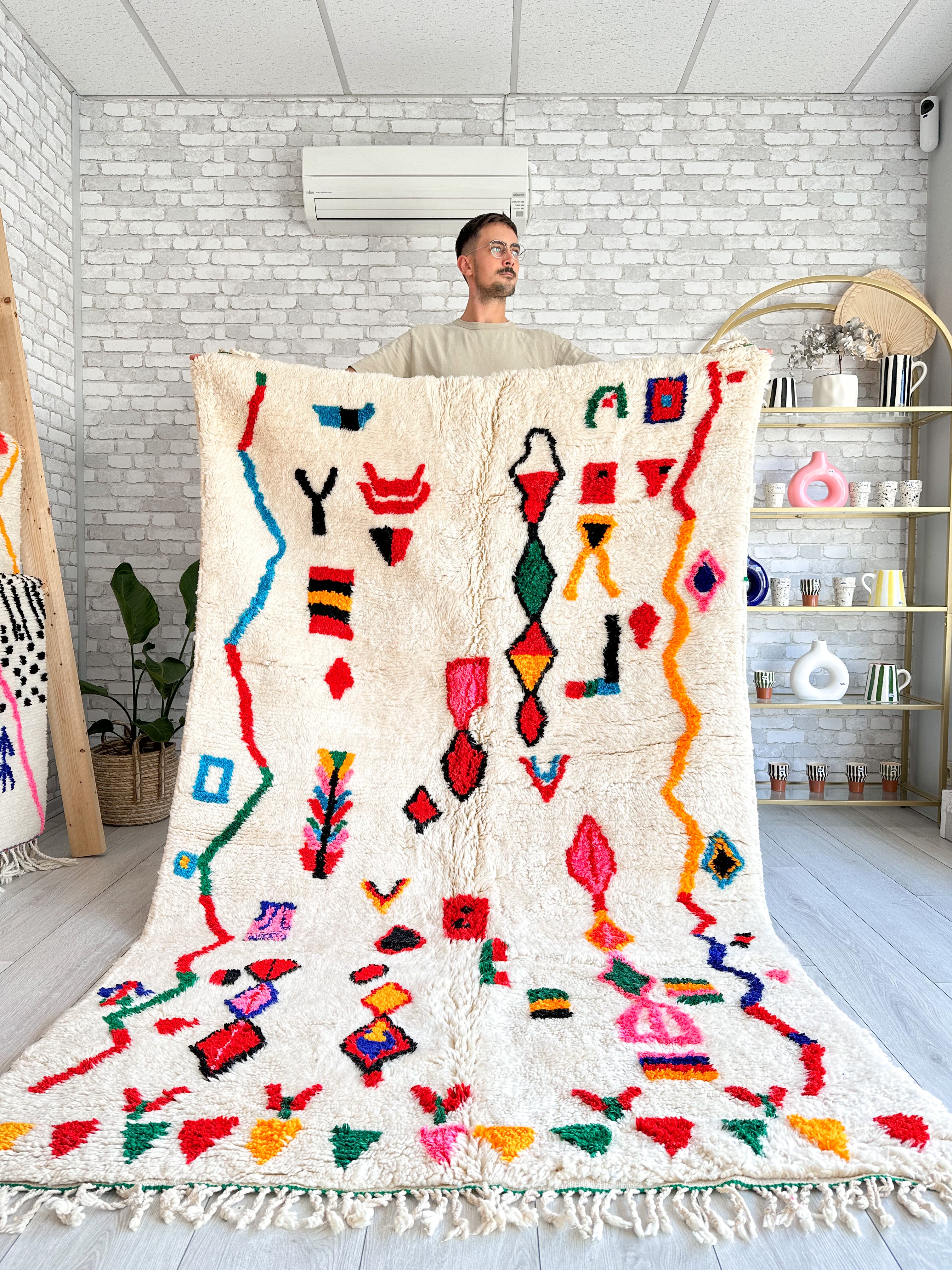 Colorful Berber carpet - n°636