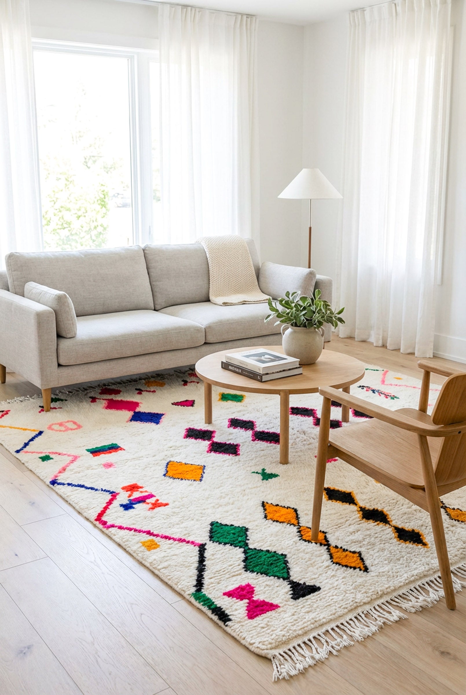 Tapis berbère coloré - n°700