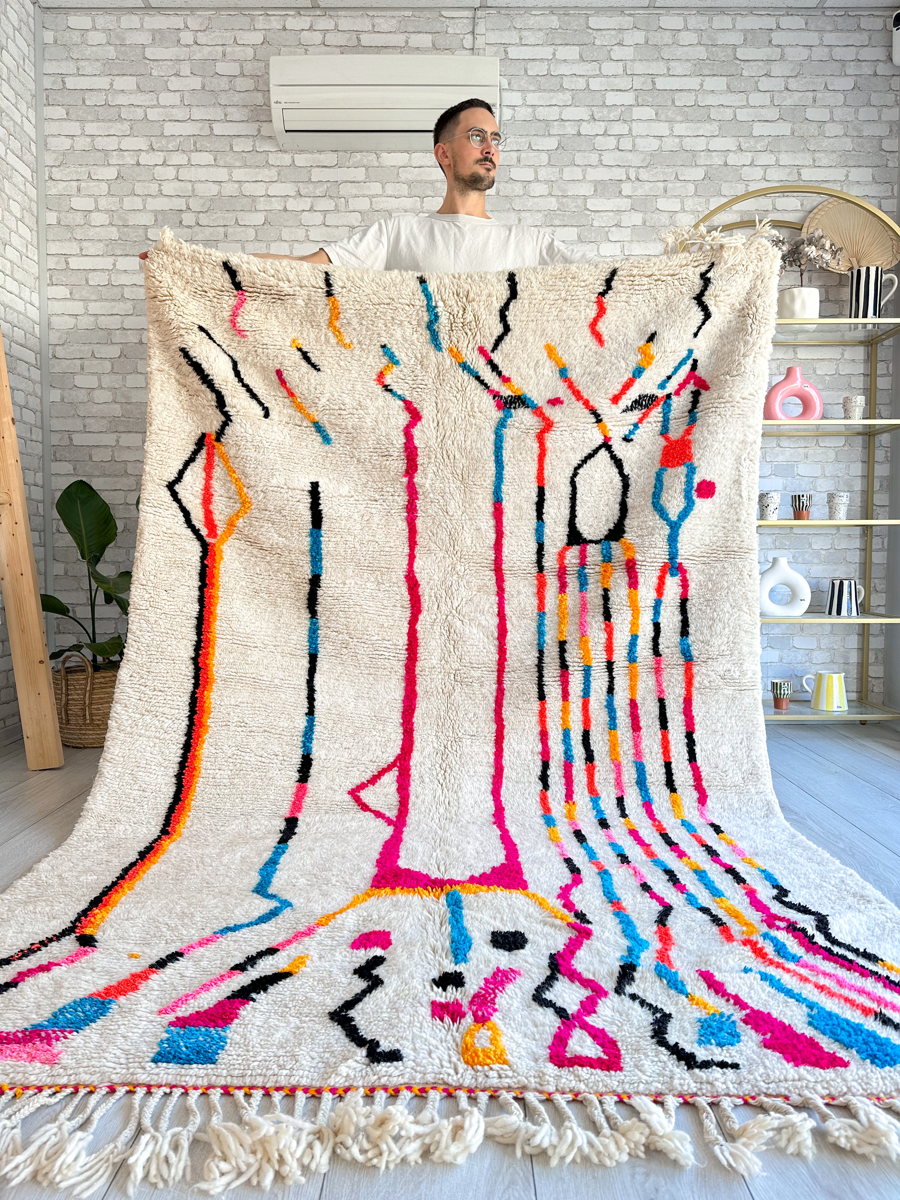 Colorful Berber carpet - n°738