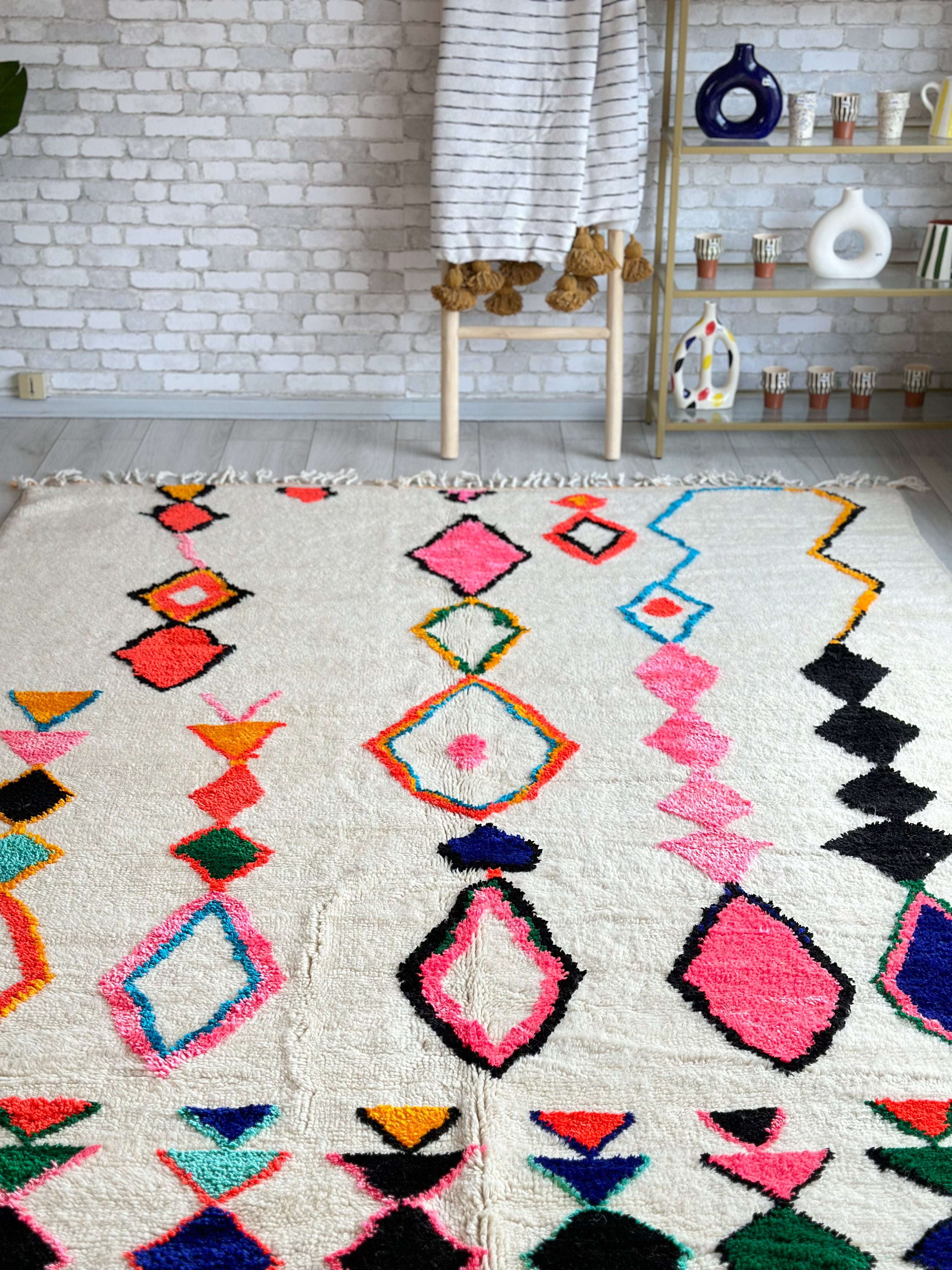 Colorful Berber carpet - n°603