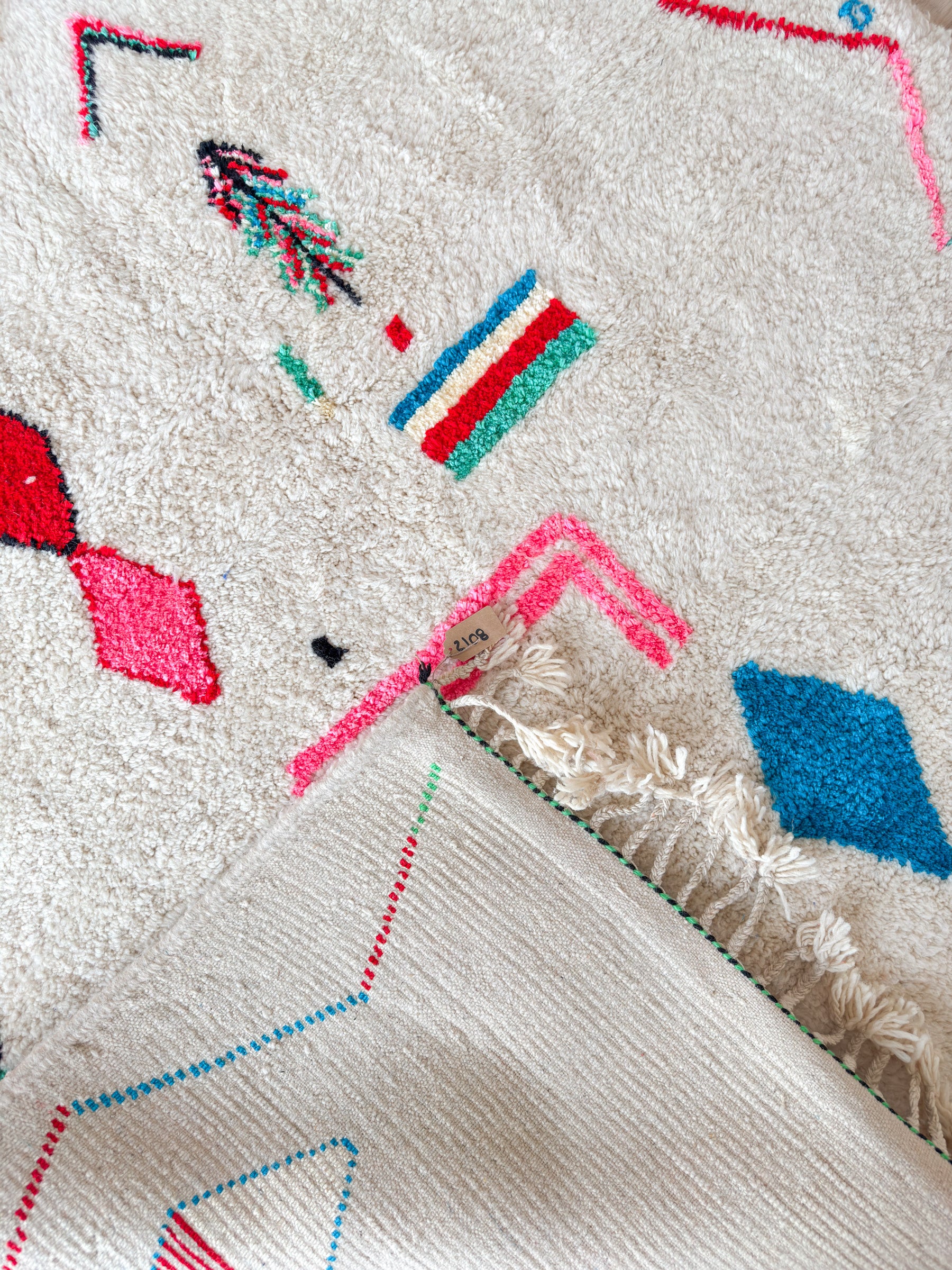 Tapis berbère coloré 188 x 303 cm - n°2108