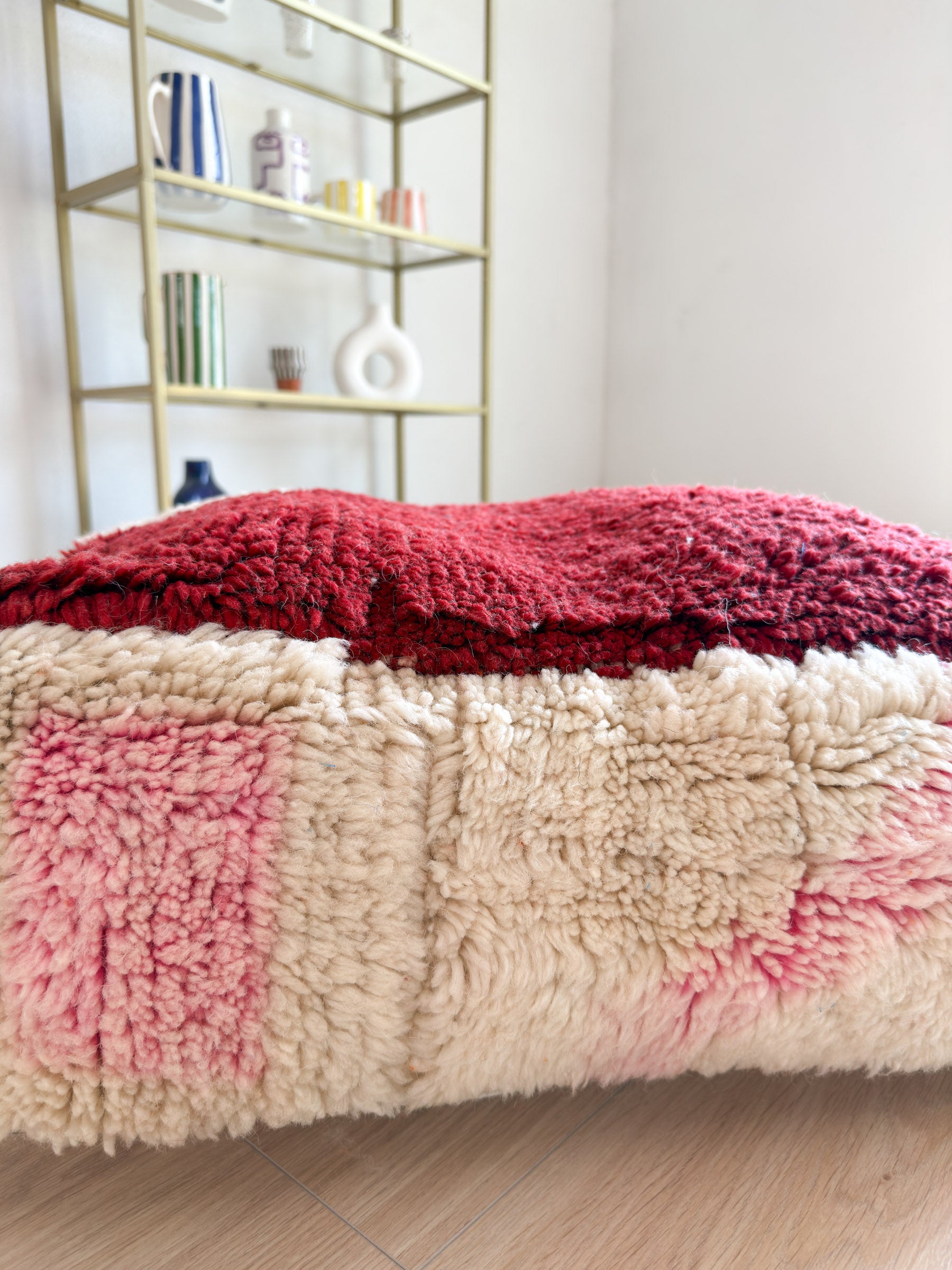 Pouf Marocain, pouf berbère coloré - 60 x 60 cm - n°21