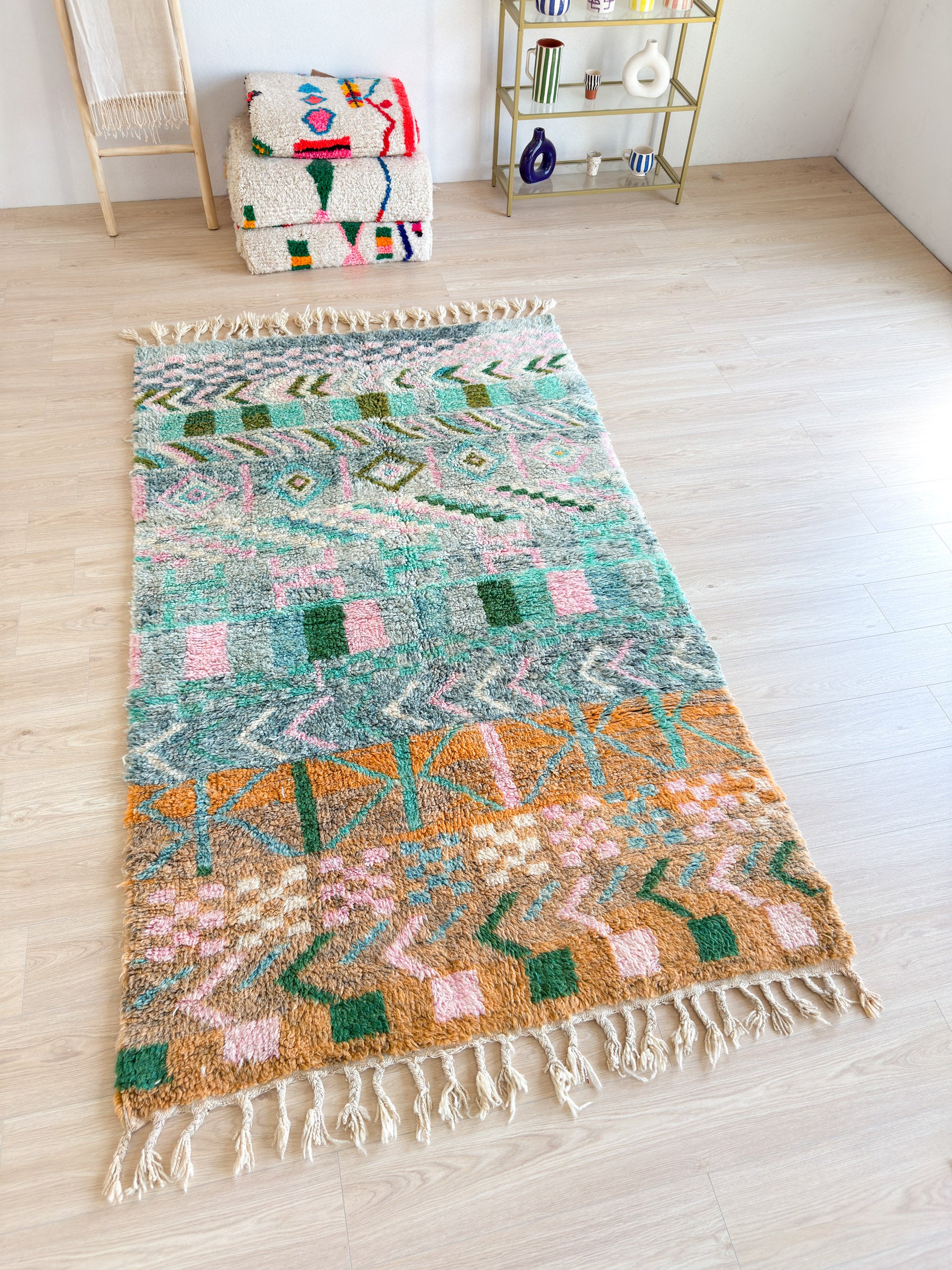 Farbenfroher Berberteppich 155 x 283 cm - Nr. 2077