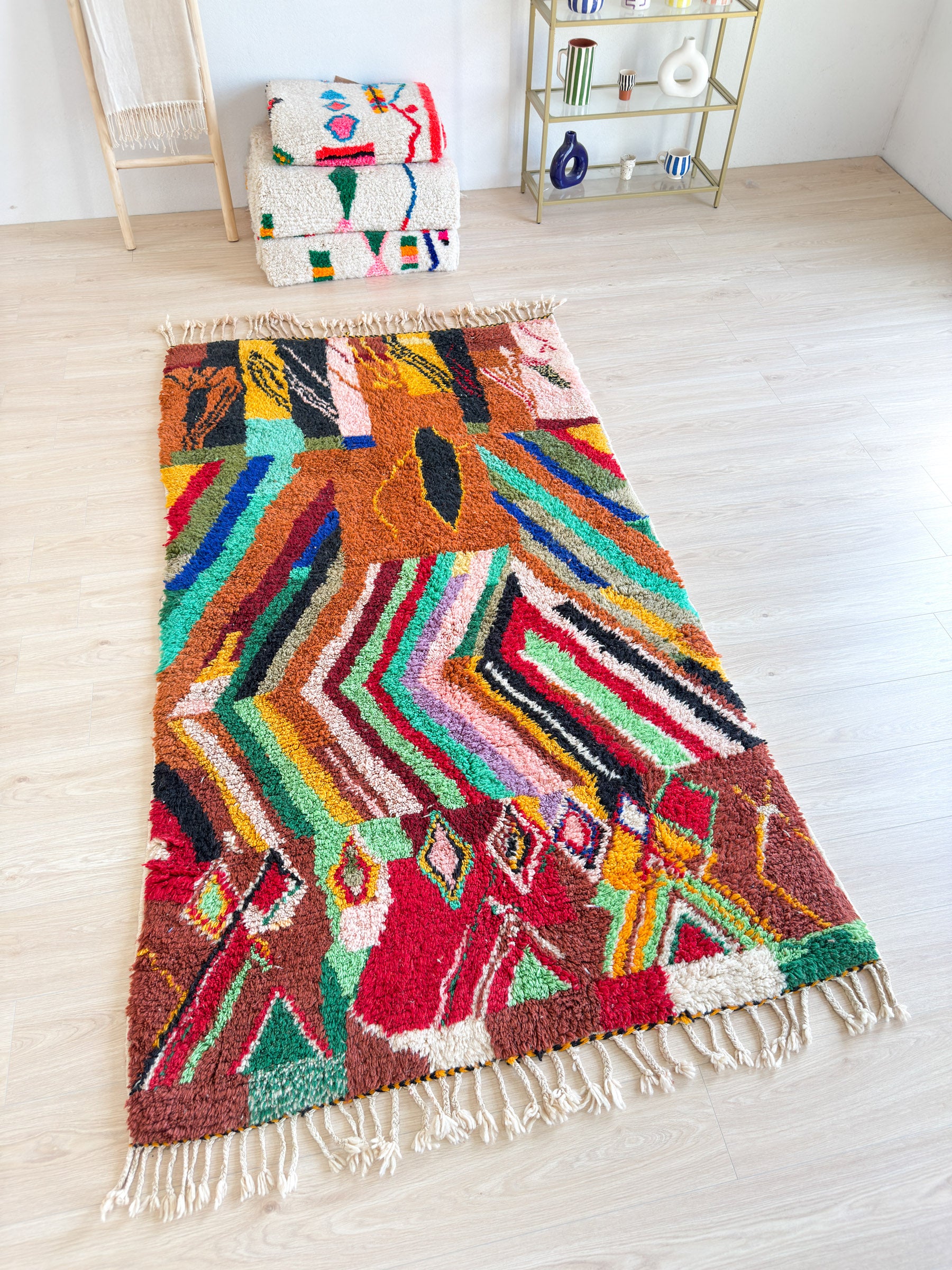 Tapis berbère coloré 144 x 270 cm - n°1930