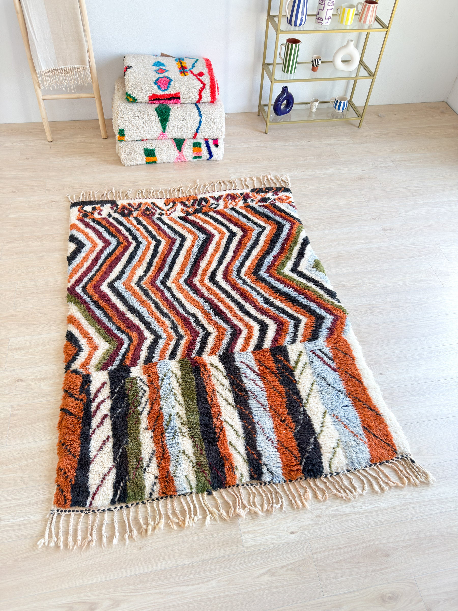 Kleurrijk Berber tapijt 150 x 215 cm - n°2029