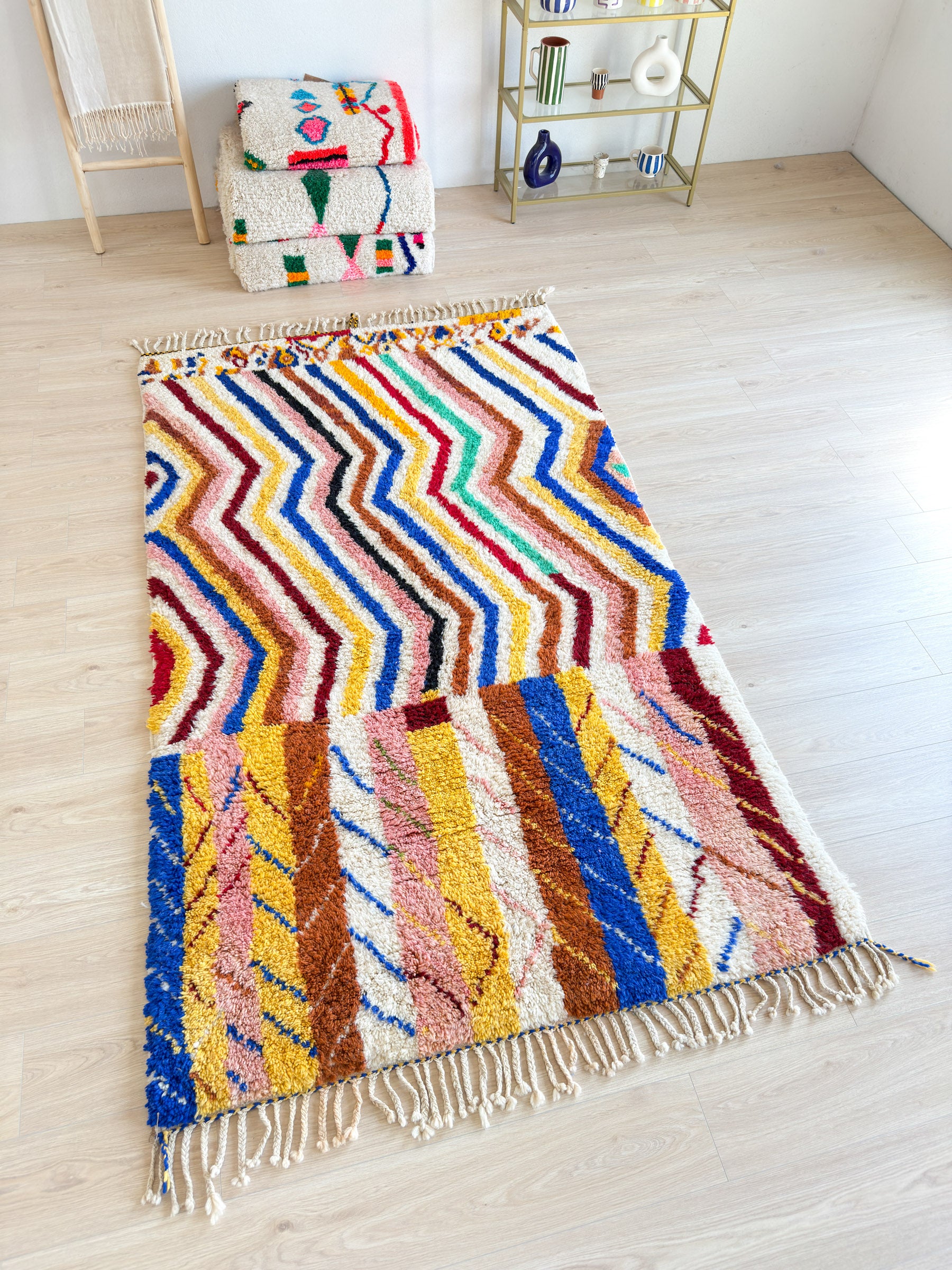 Tapis berbère coloré 151 x 272 cm - n°2173