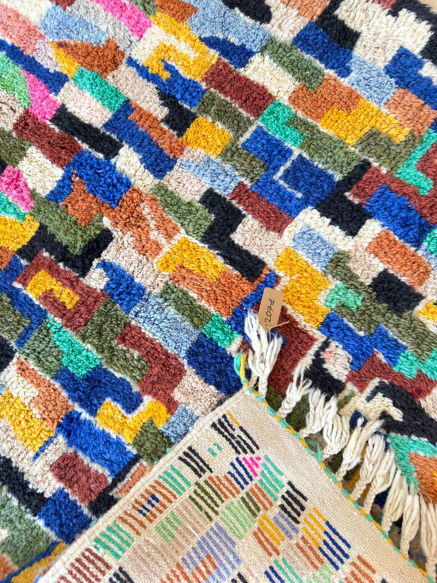 Colorful Berber rug 127 x 230 cm - no. 2071