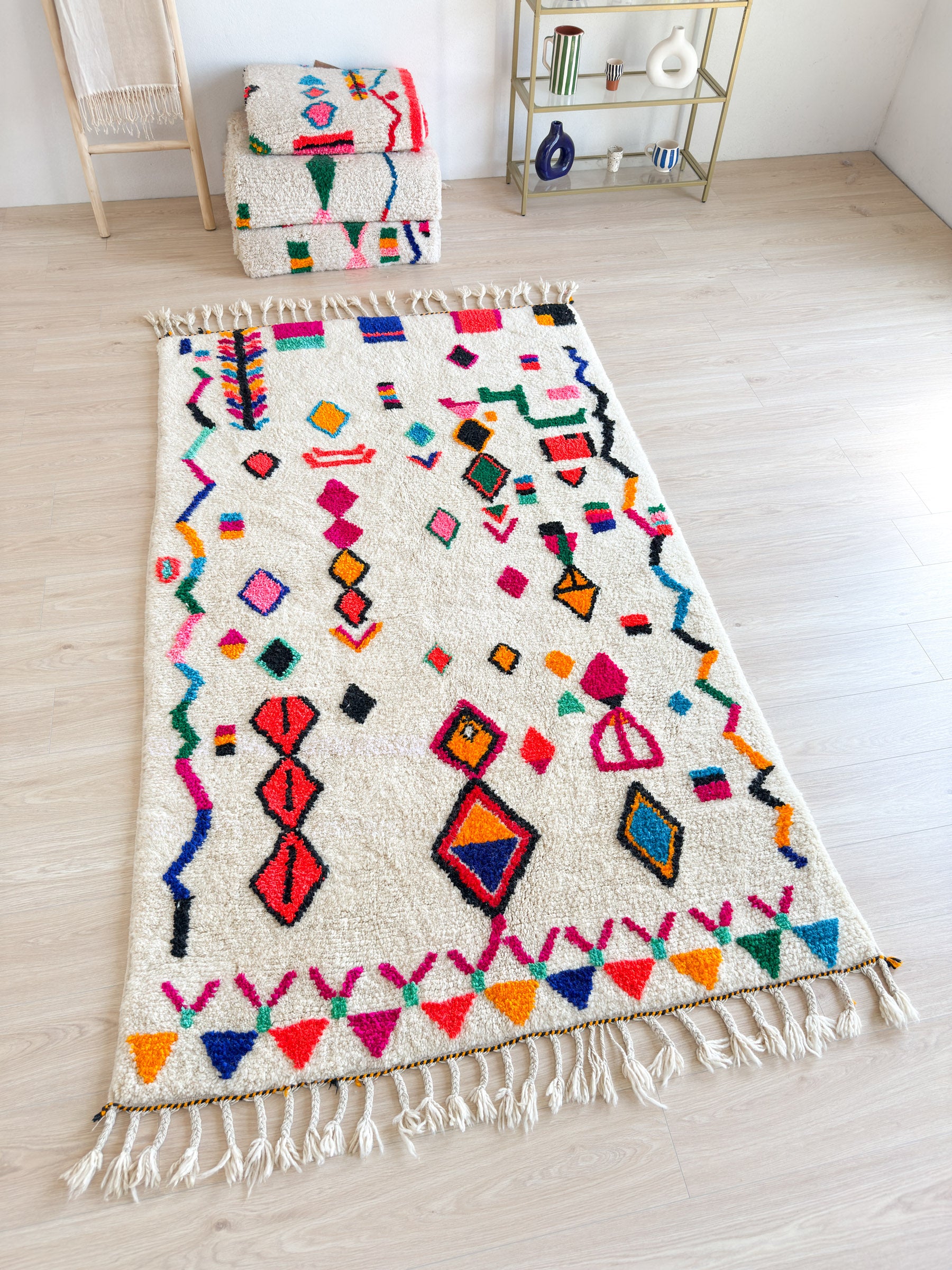 Colorful Berber carpet - n°593