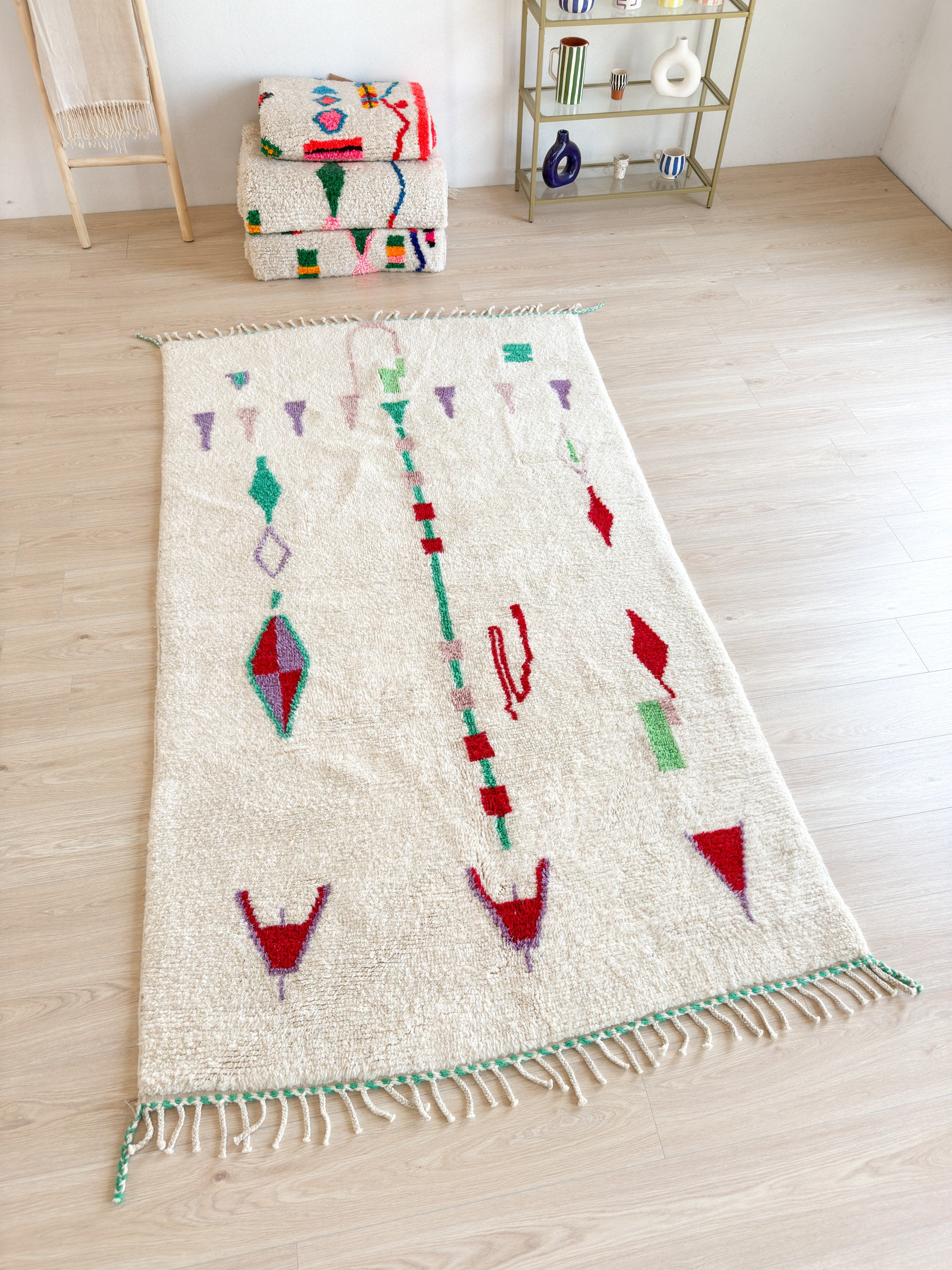 Farbenfroher Berberteppich 150 x 279 cm - Nr. 1943