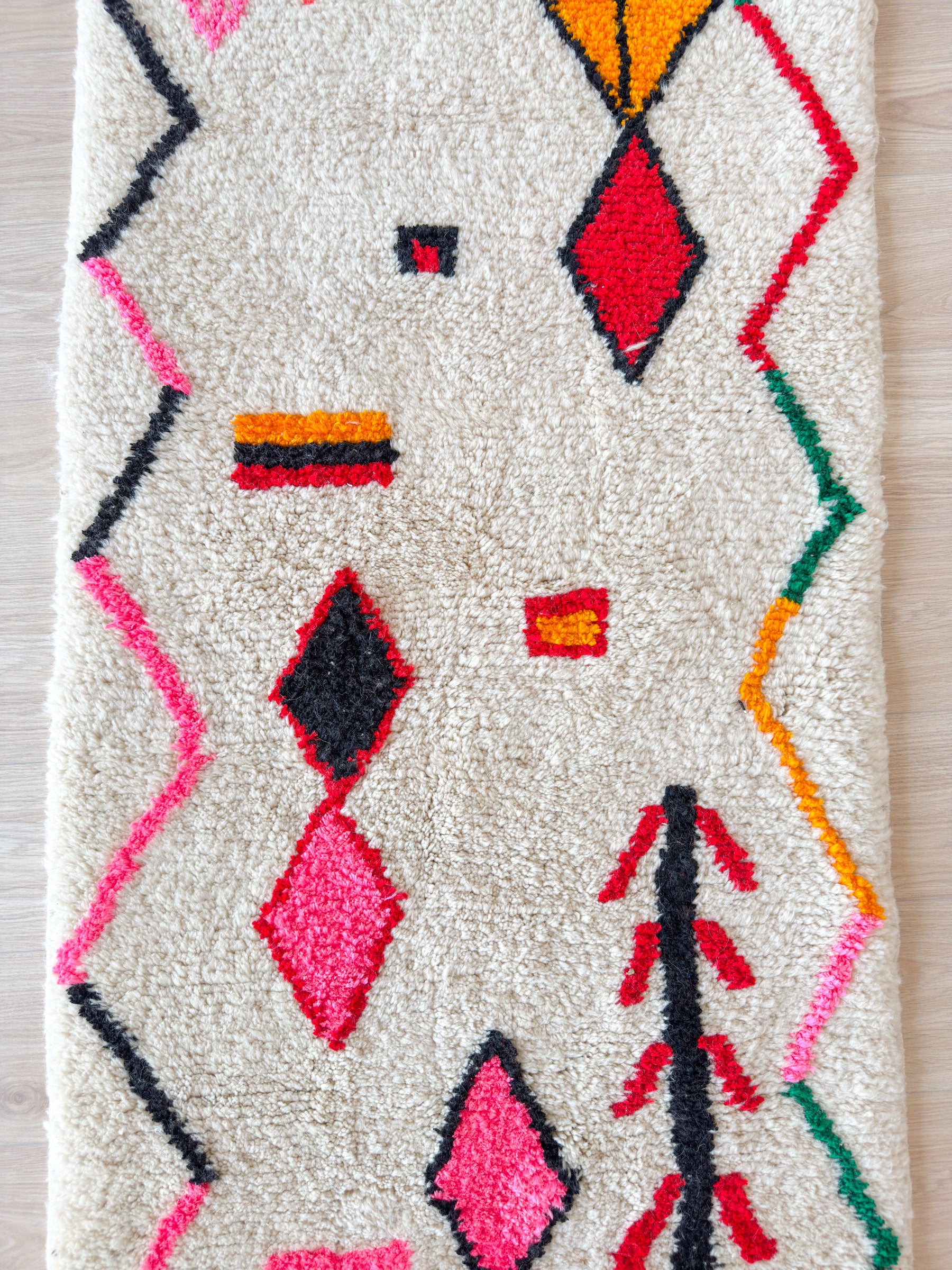 Tapis de couloir berbère coloré 86 x 405 cm - n°2072