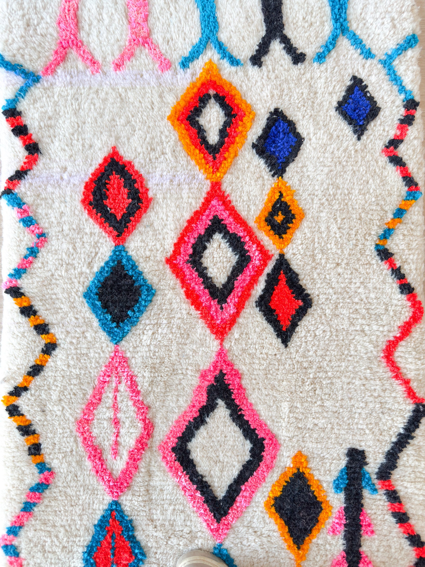 Tapis de couloir berbère coloré 87 x 320 cm - n°1951