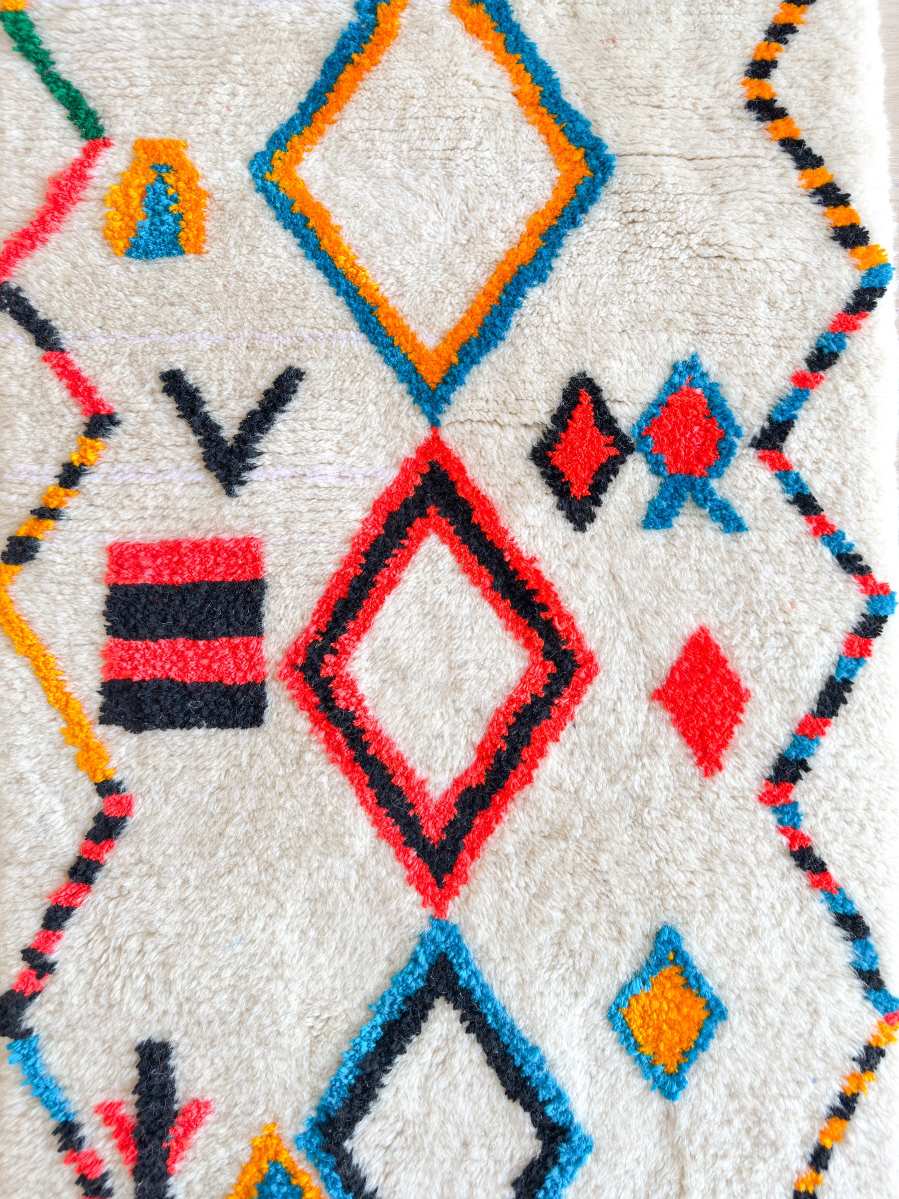 Tapis de couloir berbère coloré 87 x 320 cm - n°1951