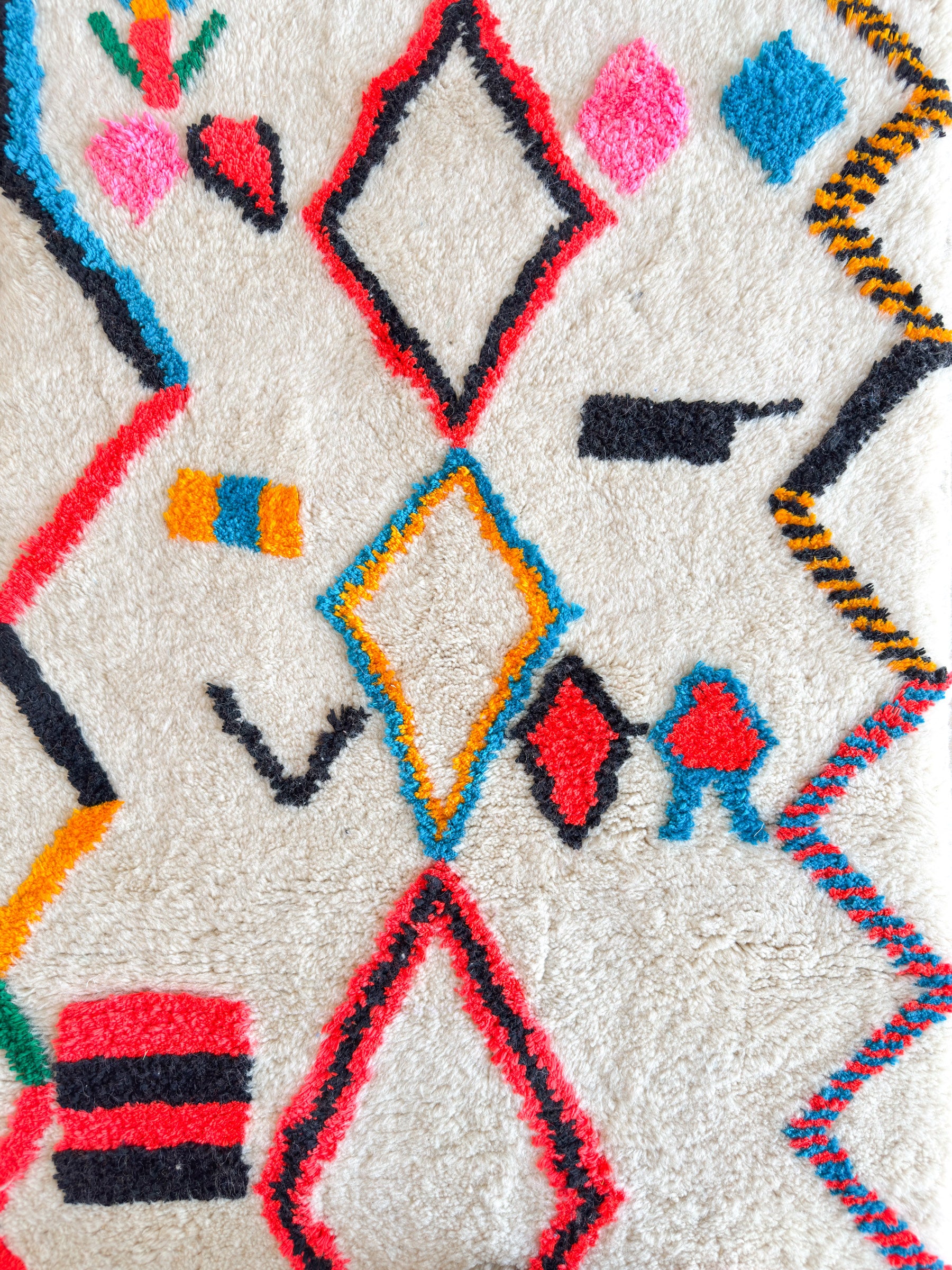 Tapis de couloir berbère coloré 86 x 430 cm - n°1929