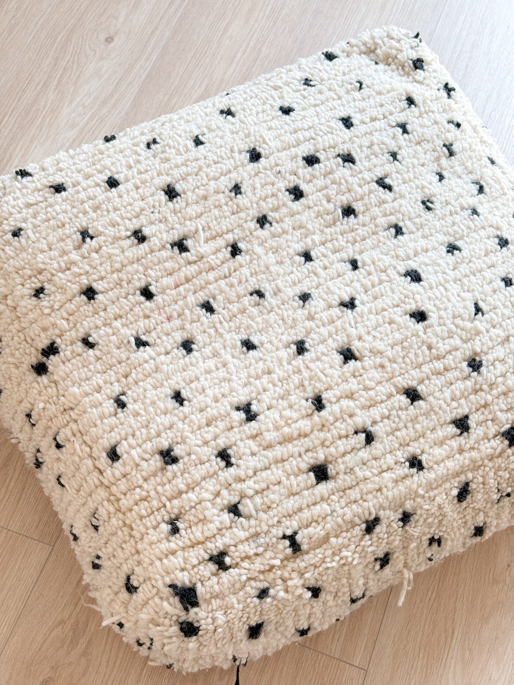 Marokkanischer Pouf, bunter Berber-Pouf - 60 x 60 cm - Nr. 39
