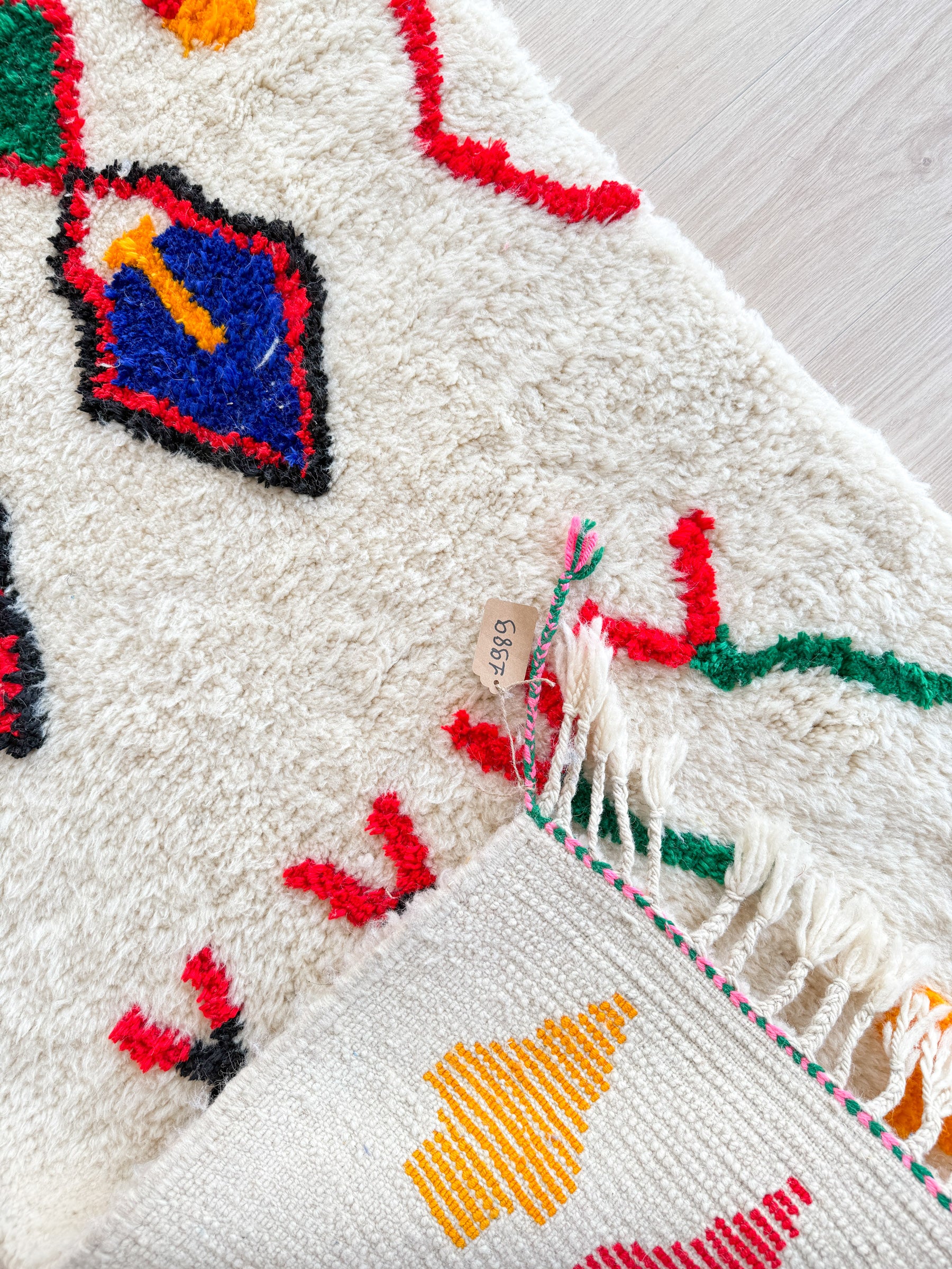 Colorful Berber runner rug 88 x 430 cm - no. 1989