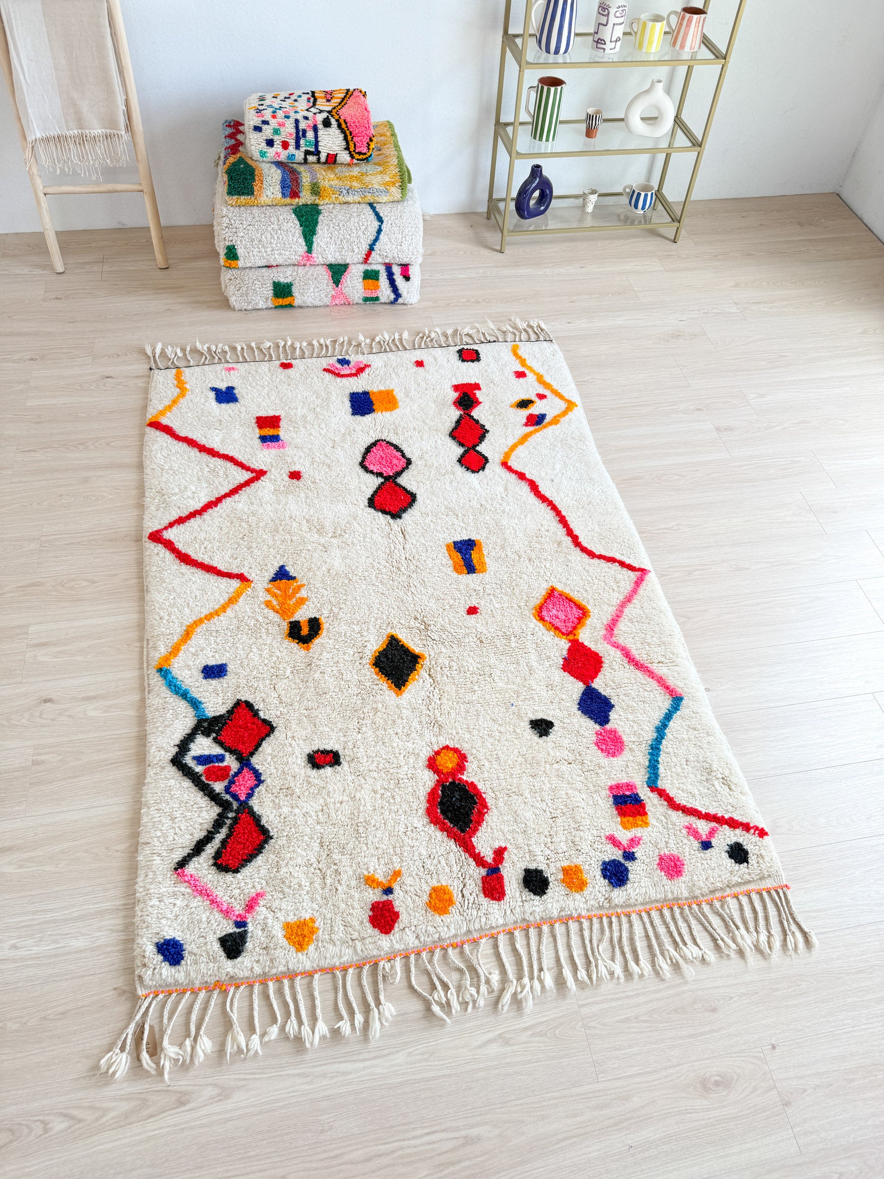 Tapis berbère coloré 151 x 242 cm - n°1924