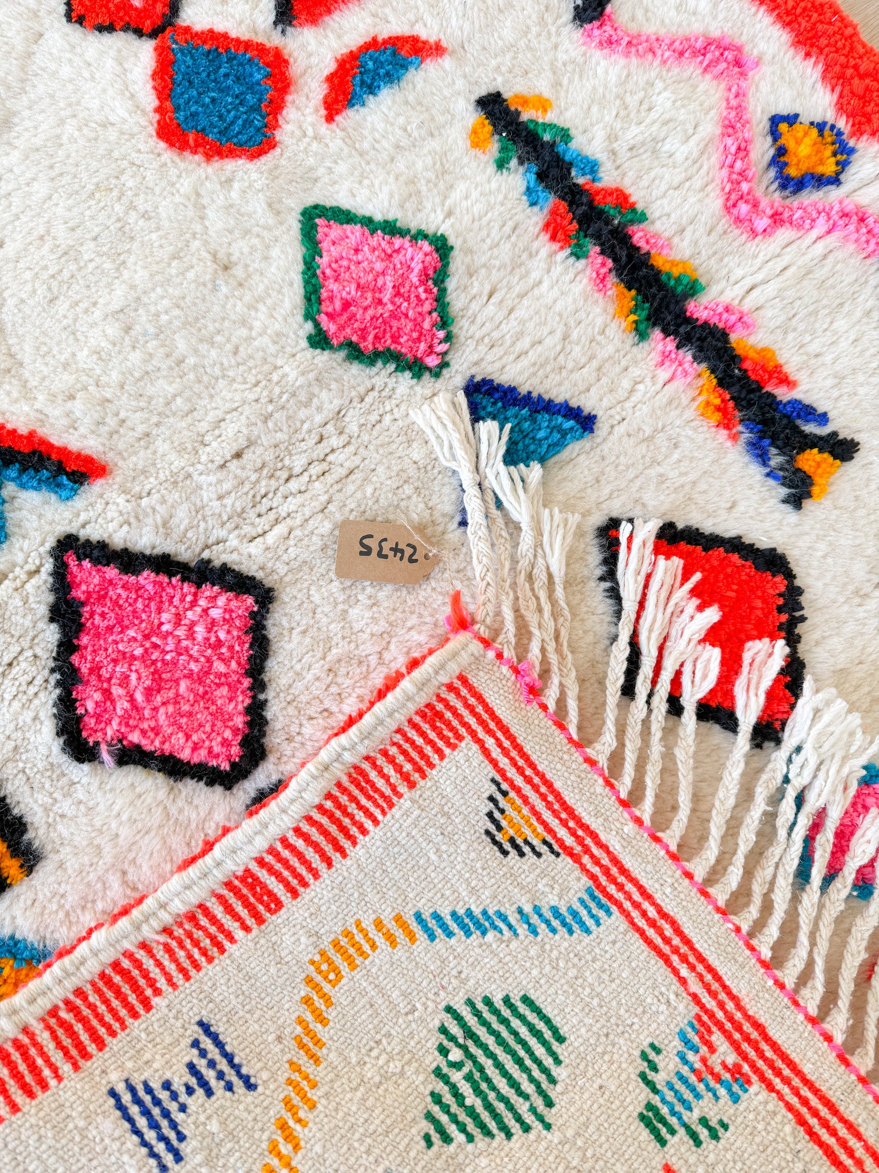 Bunter Berberteppich 113 x 185 cm - Nr. 2435