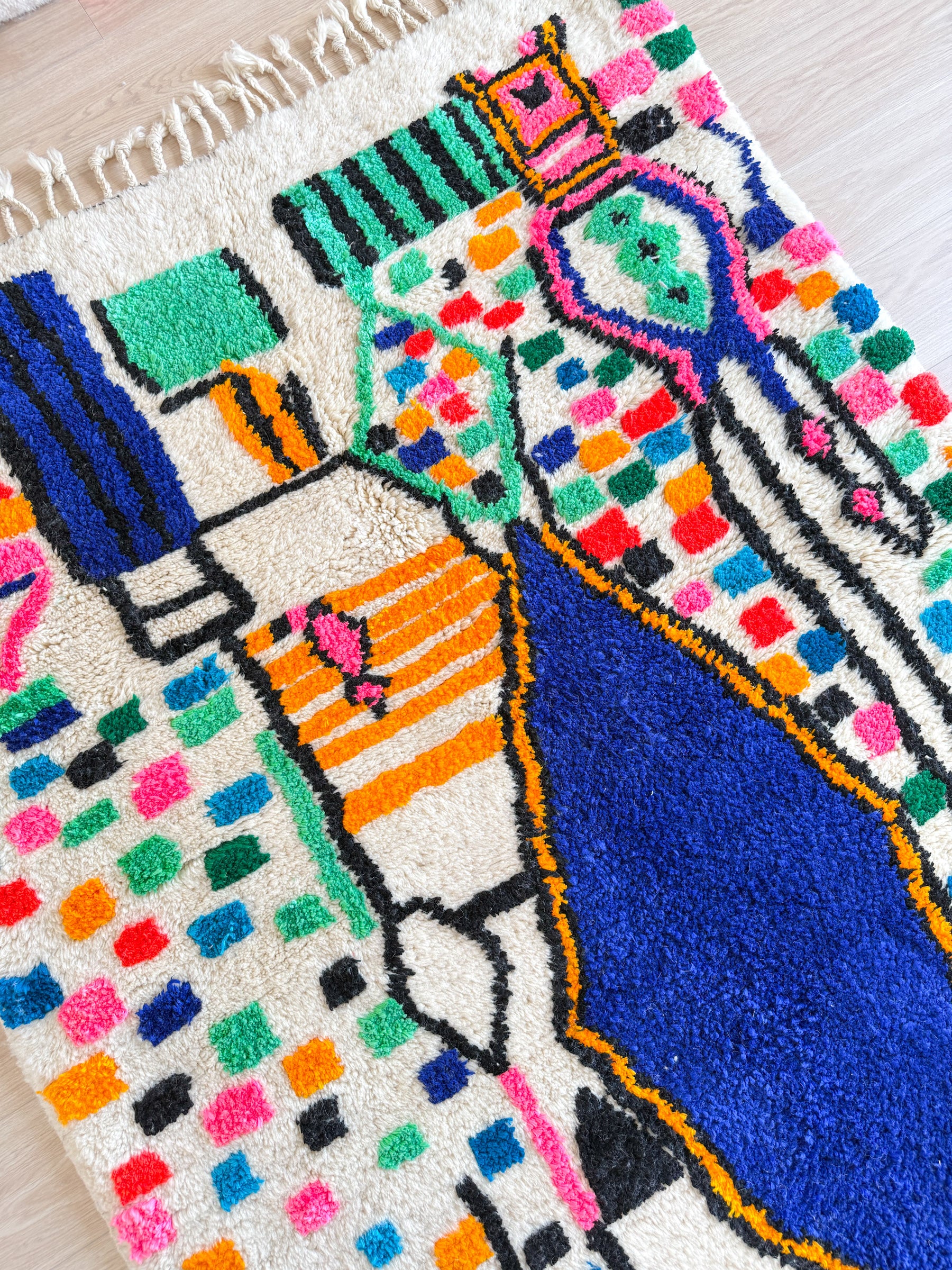 Farbenfroher Berberteppich 161 x 278 cm - Nr. 2012
