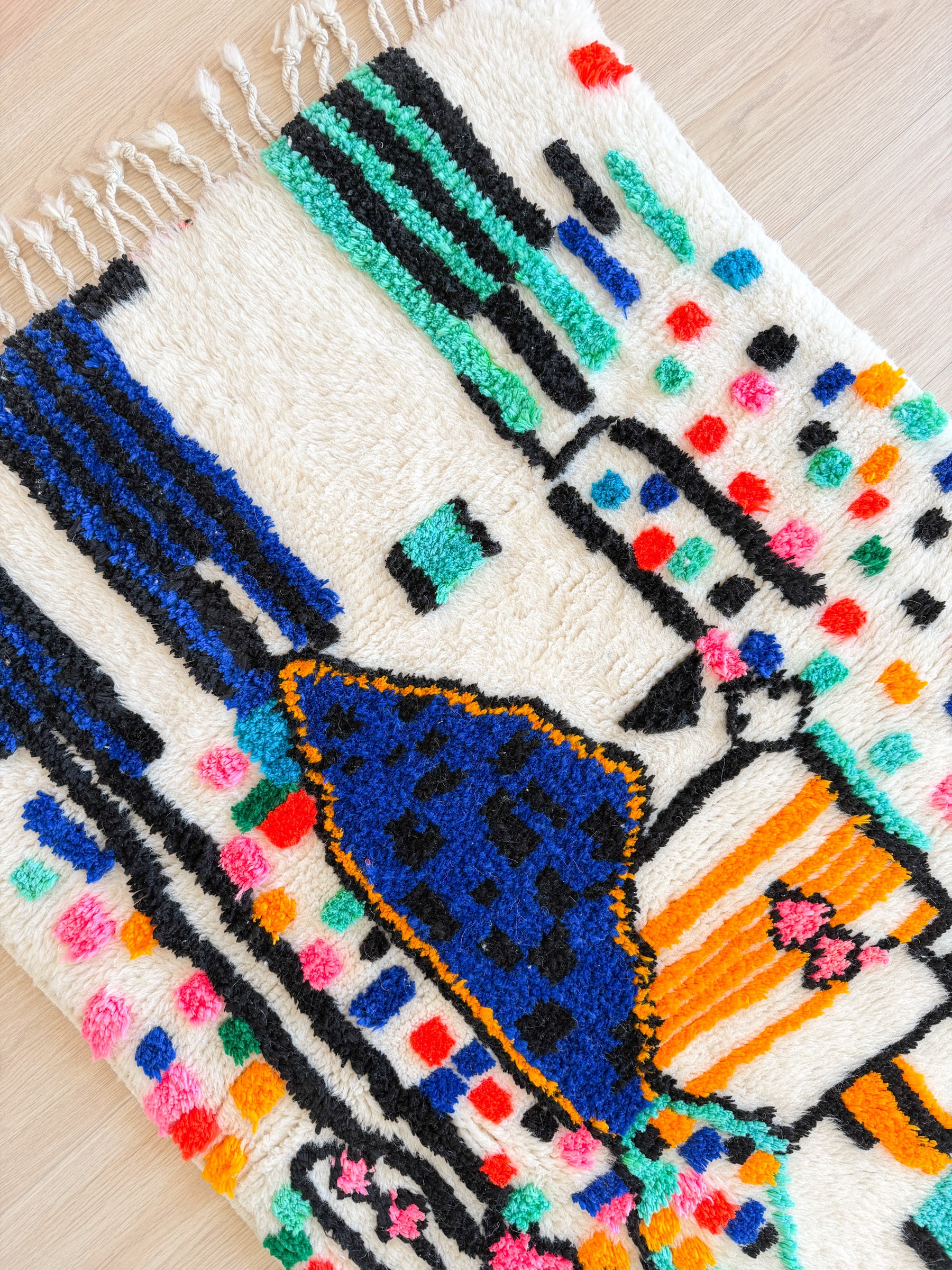 Colorful Berber rug 93 x 162 cm - No. 2459