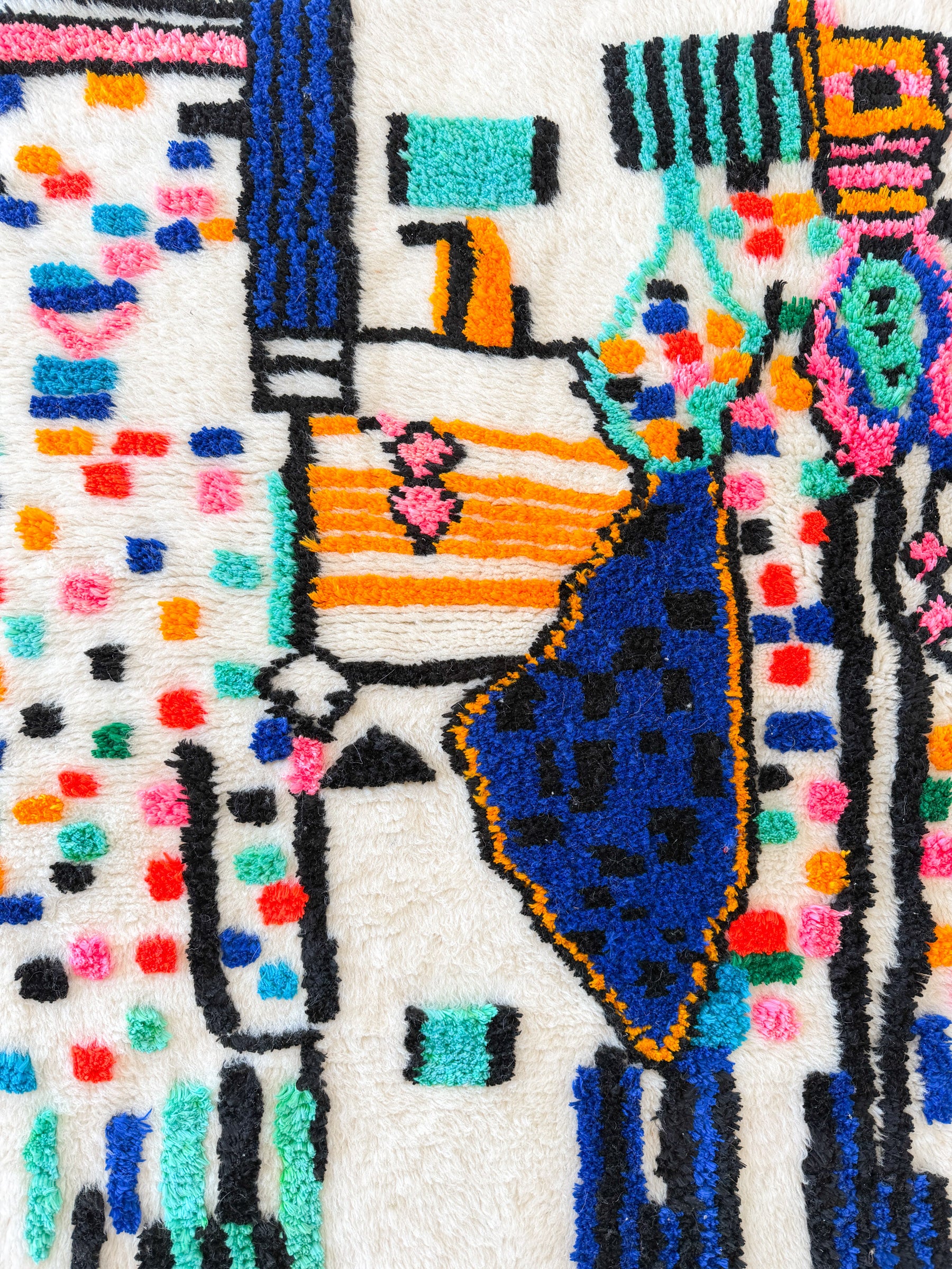 Colorful Berber rug 93 x 162 cm - No. 2459