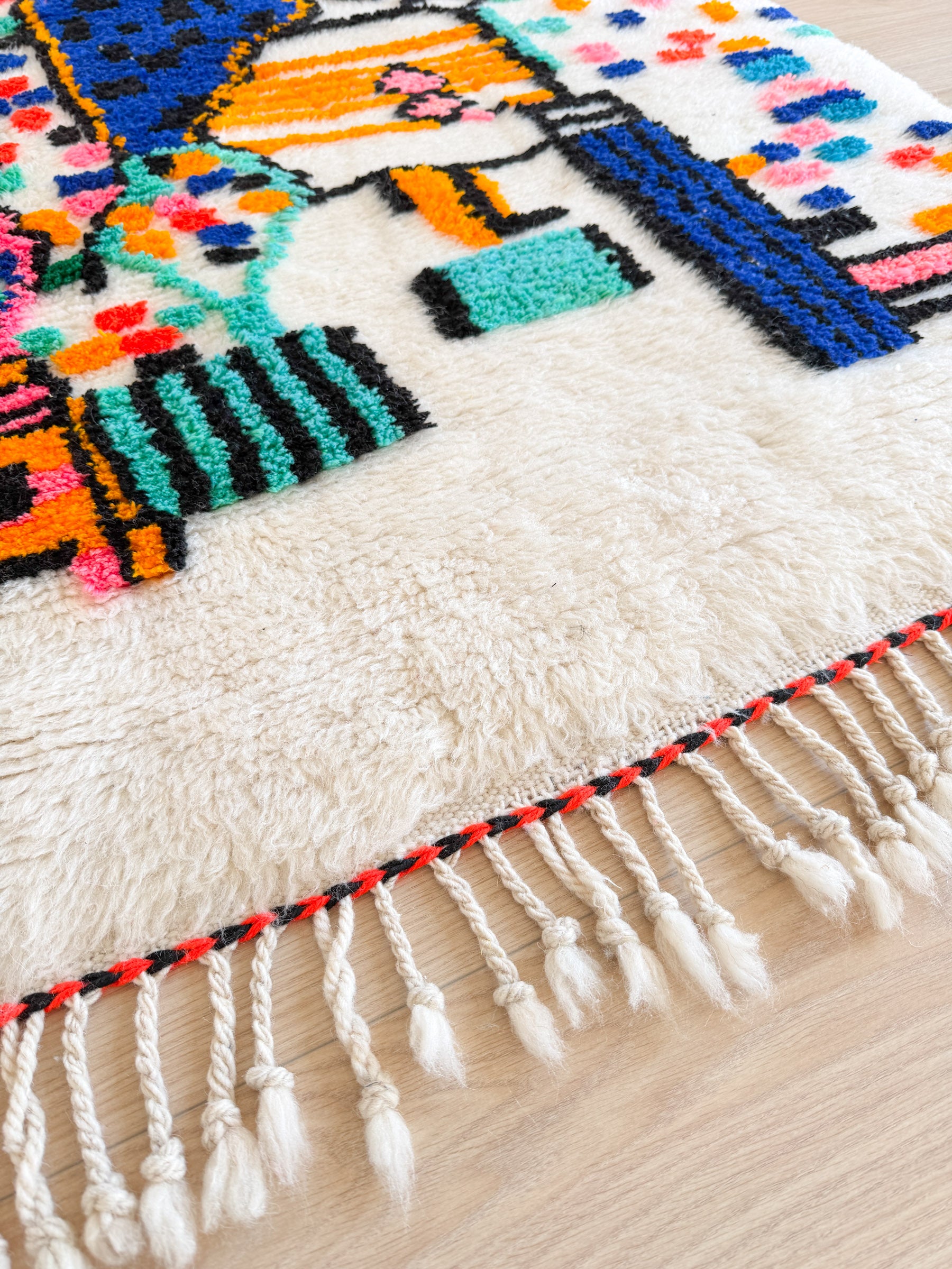 Bunter Berberteppich 93 x 162 cm - Nr. 2459