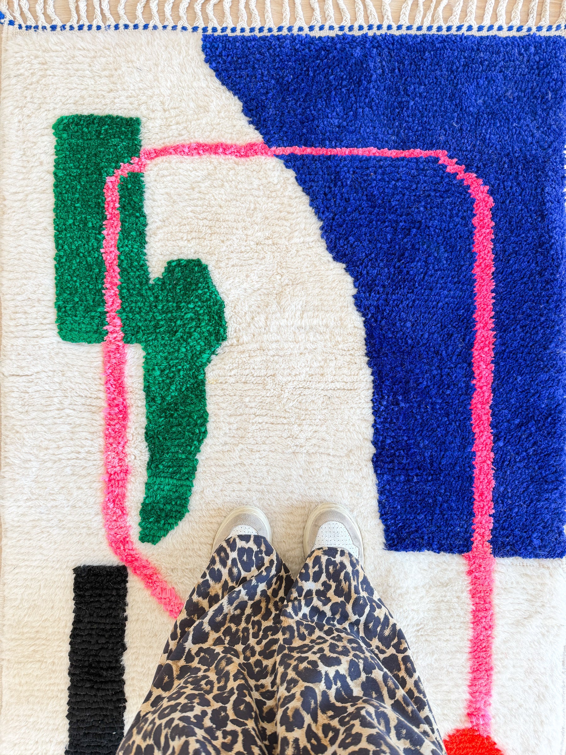 Colorful Berber rug 99 x 162 cm - No. 2463