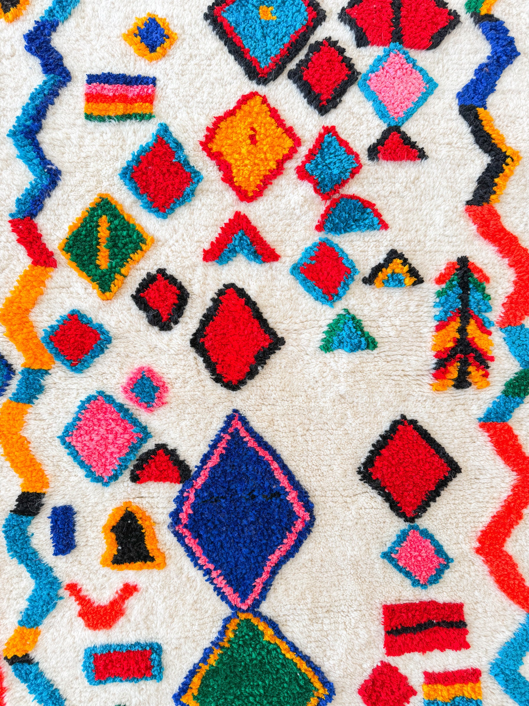 Bunter Berberteppich 98 x 187 cm - Nr. 2454