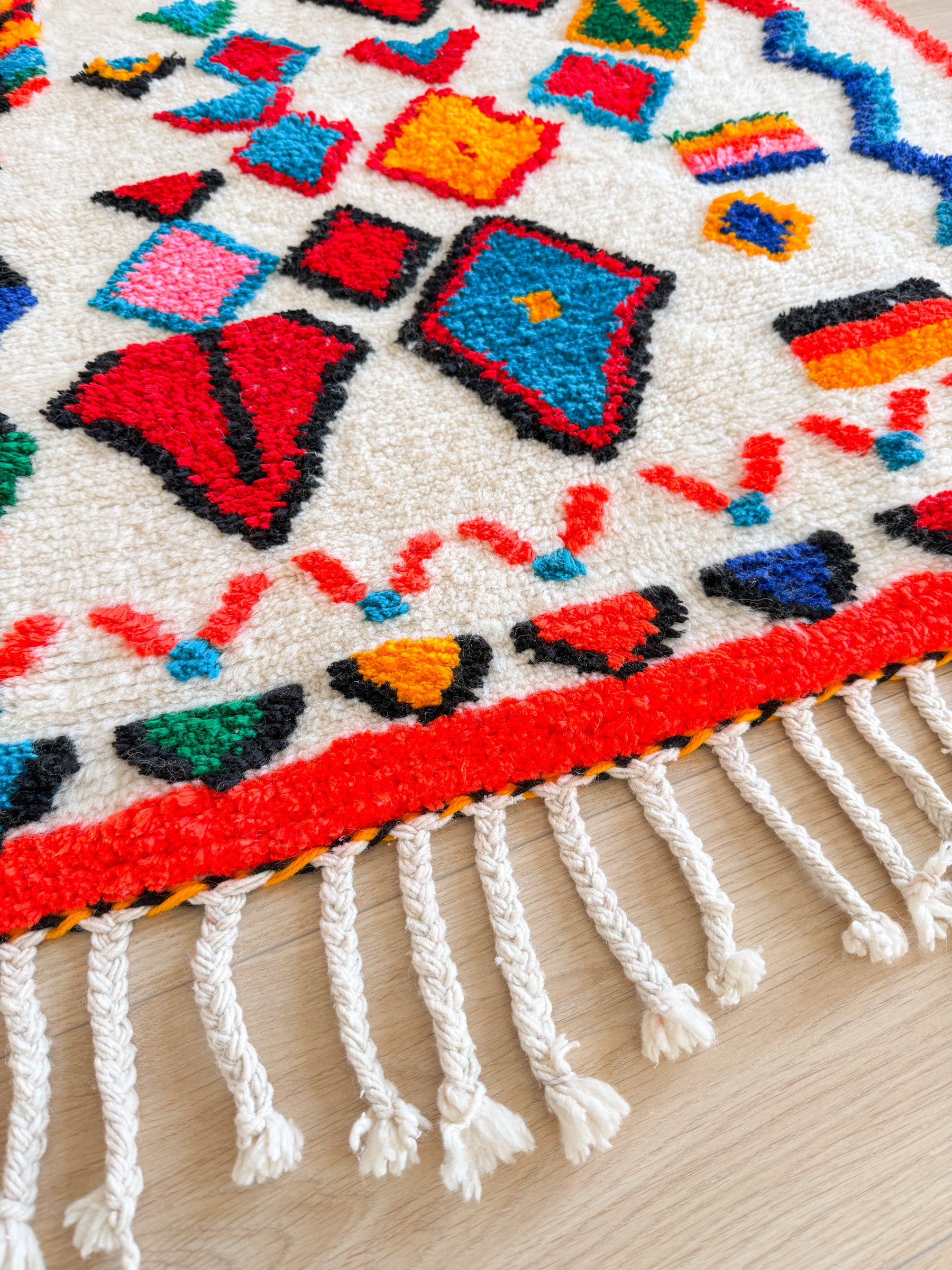 Bunter Berberteppich 98 x 187 cm - Nr. 2454