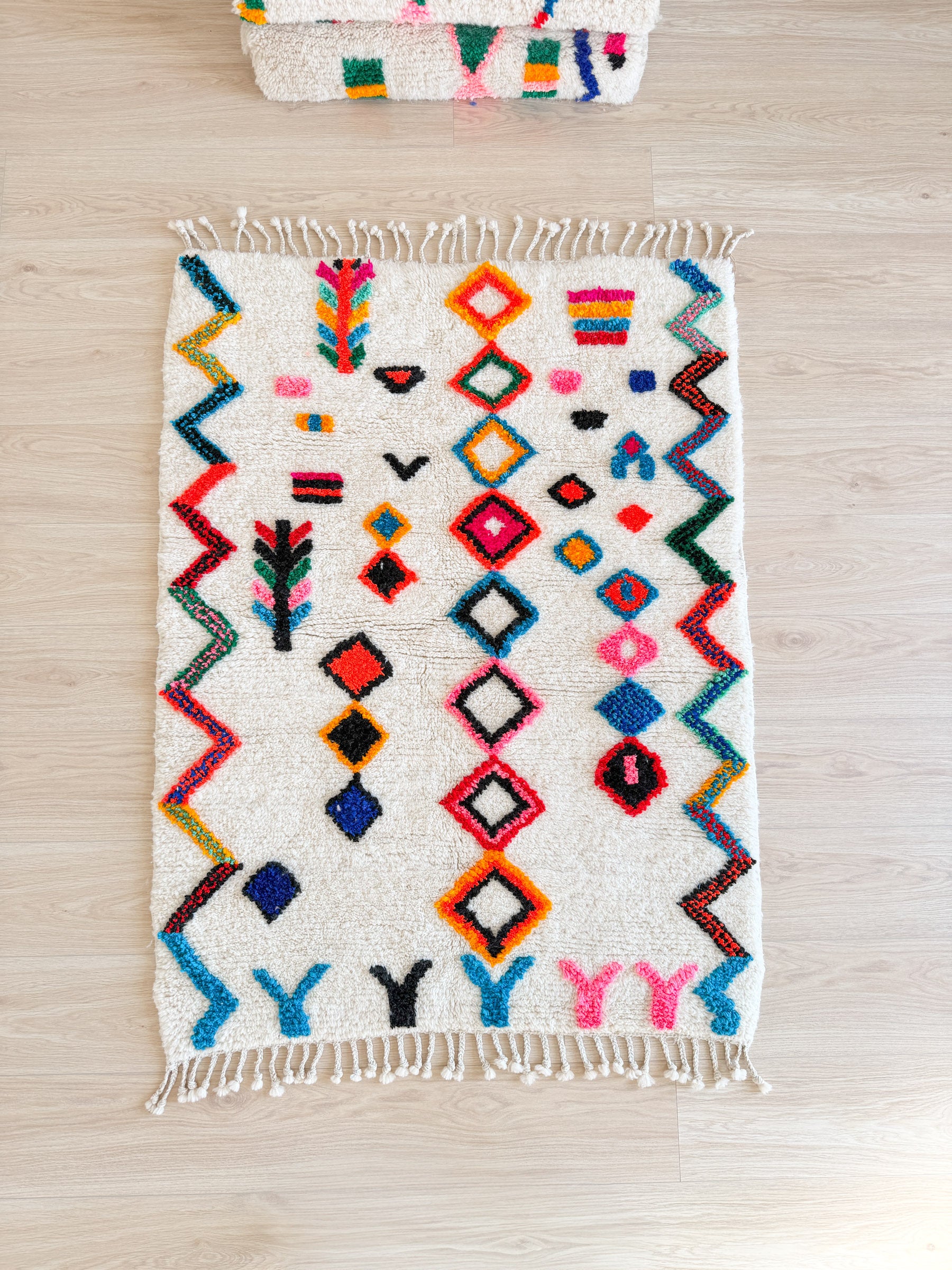 Bunter Berberteppich 109 x 157 cm - Nr. 2449