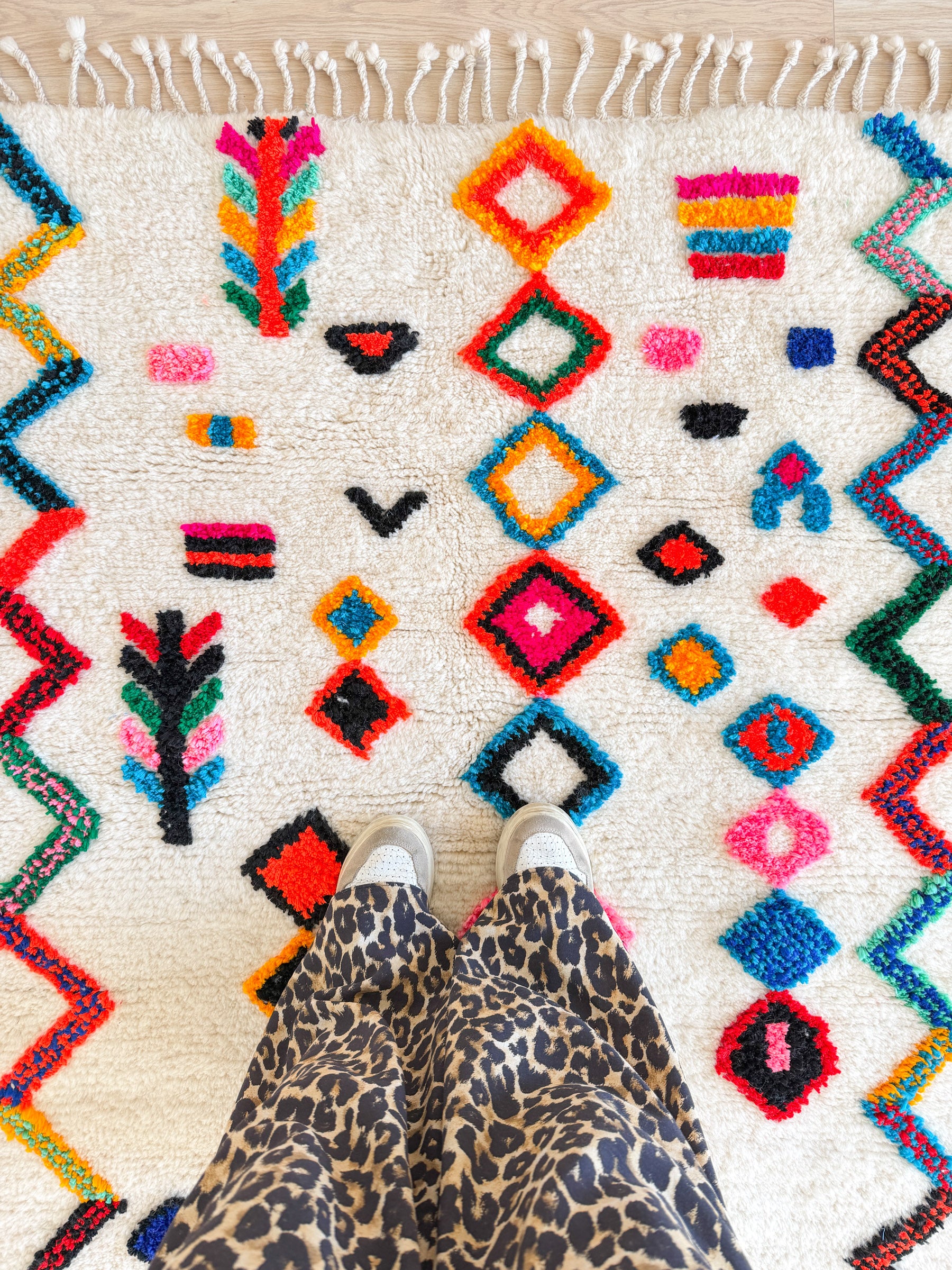 Bunter Berberteppich 109 x 157 cm - Nr. 2449