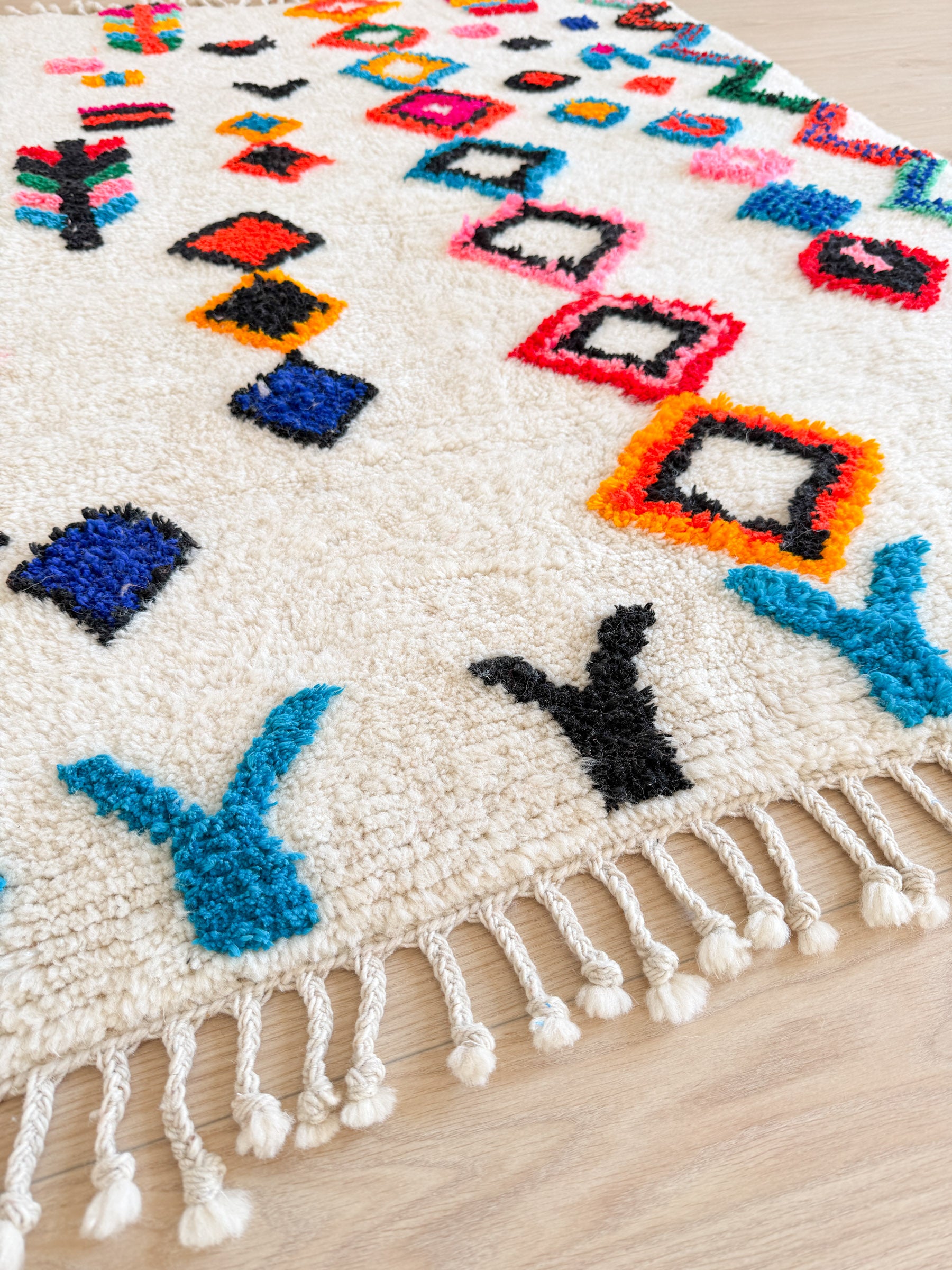 Bunter Berberteppich 109 x 157 cm - Nr. 2449