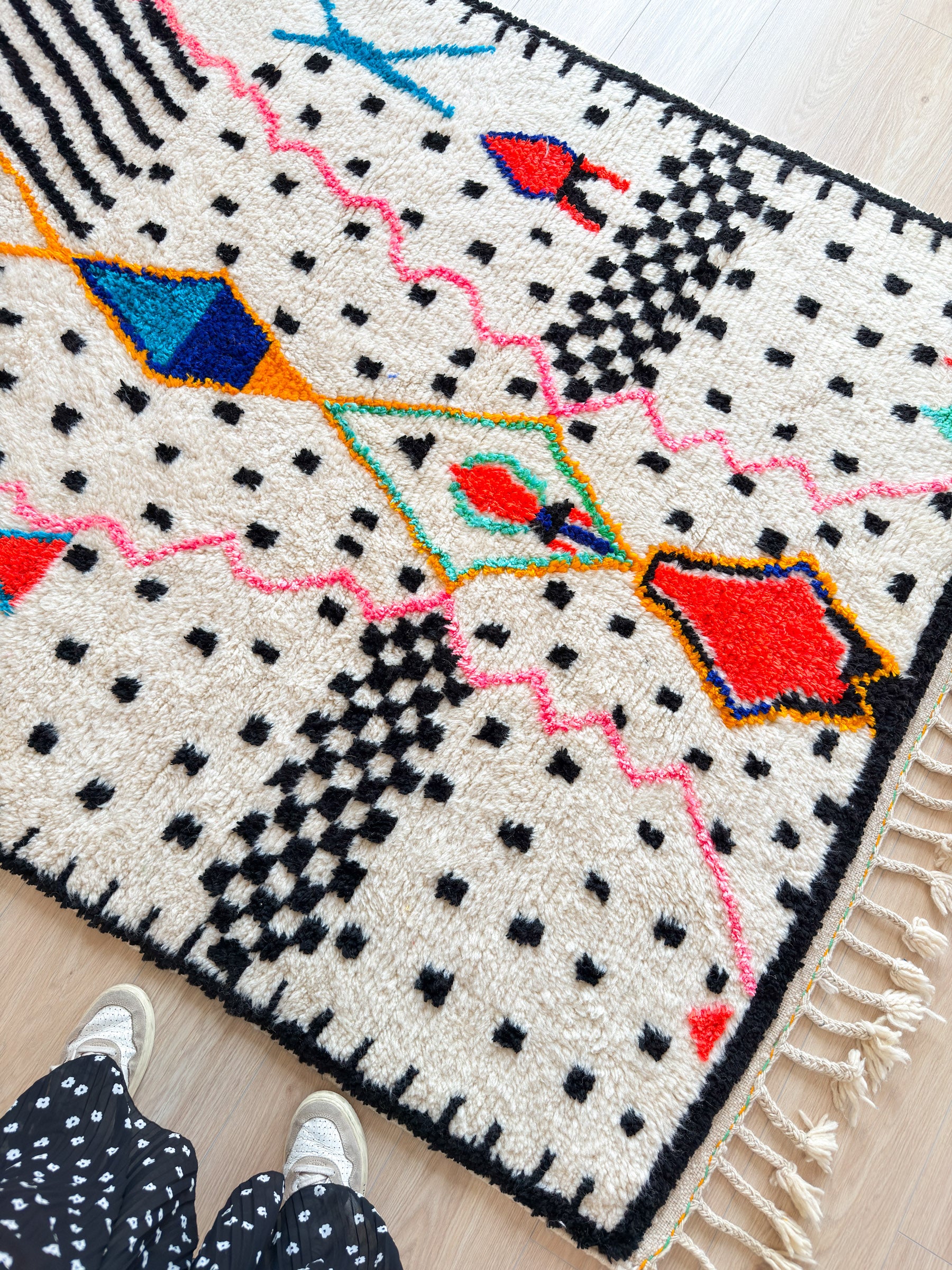 Colorful Berber carpet - n°626