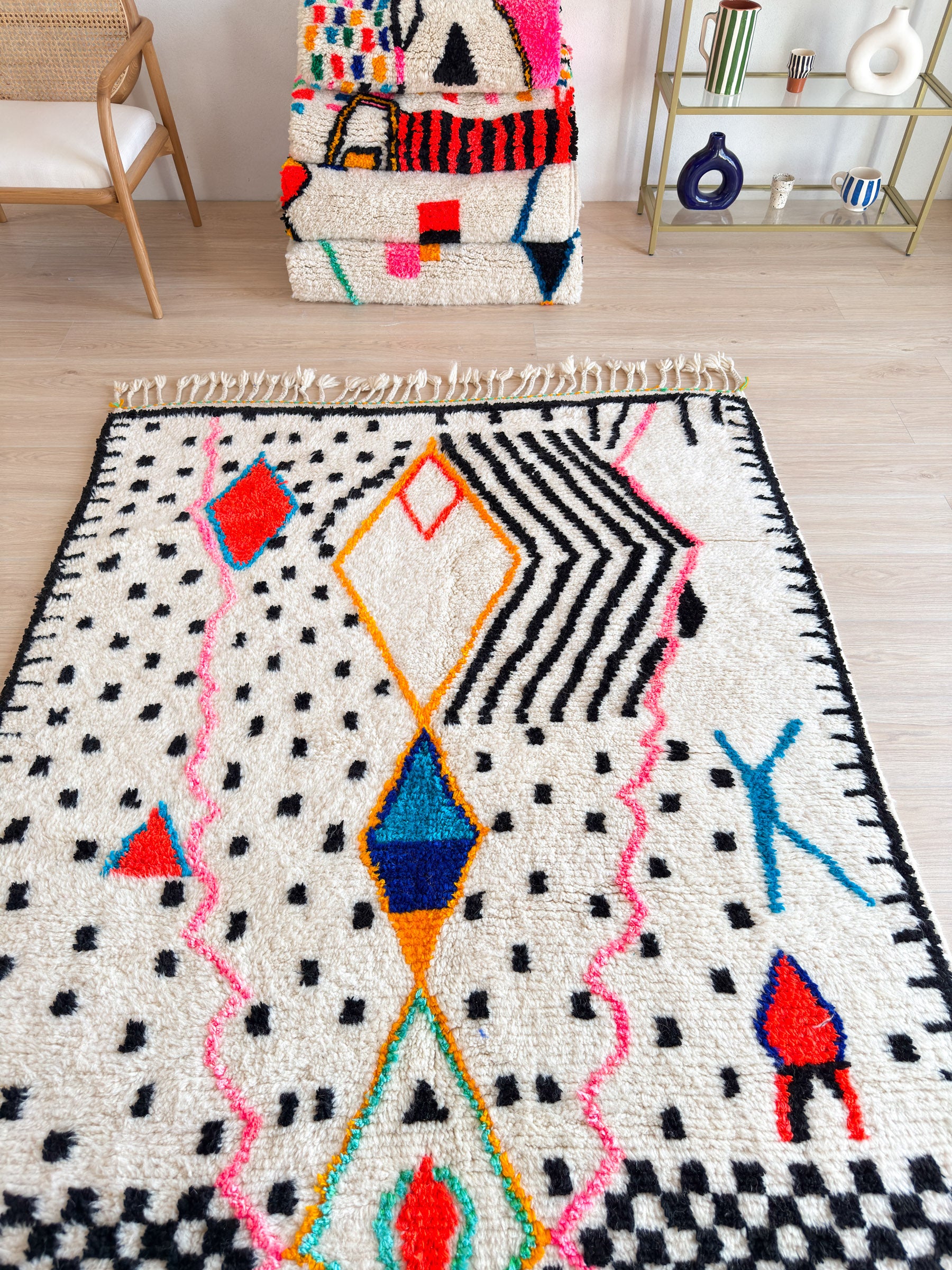 Colorful Berber carpet - n°626