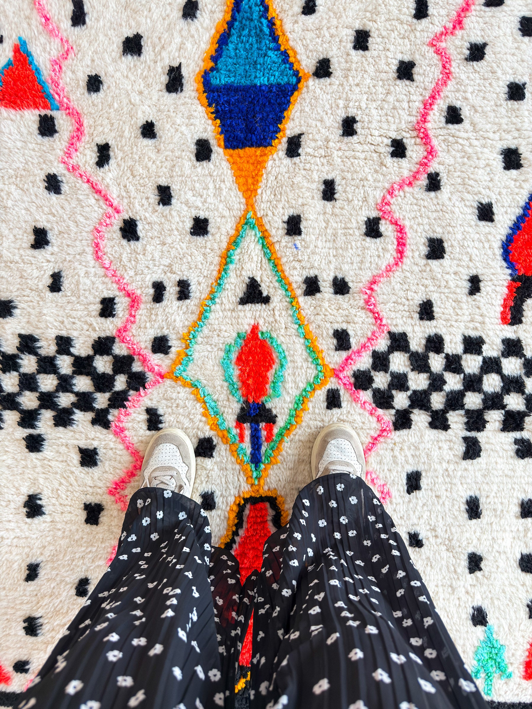 Colorful Berber carpet - n°626