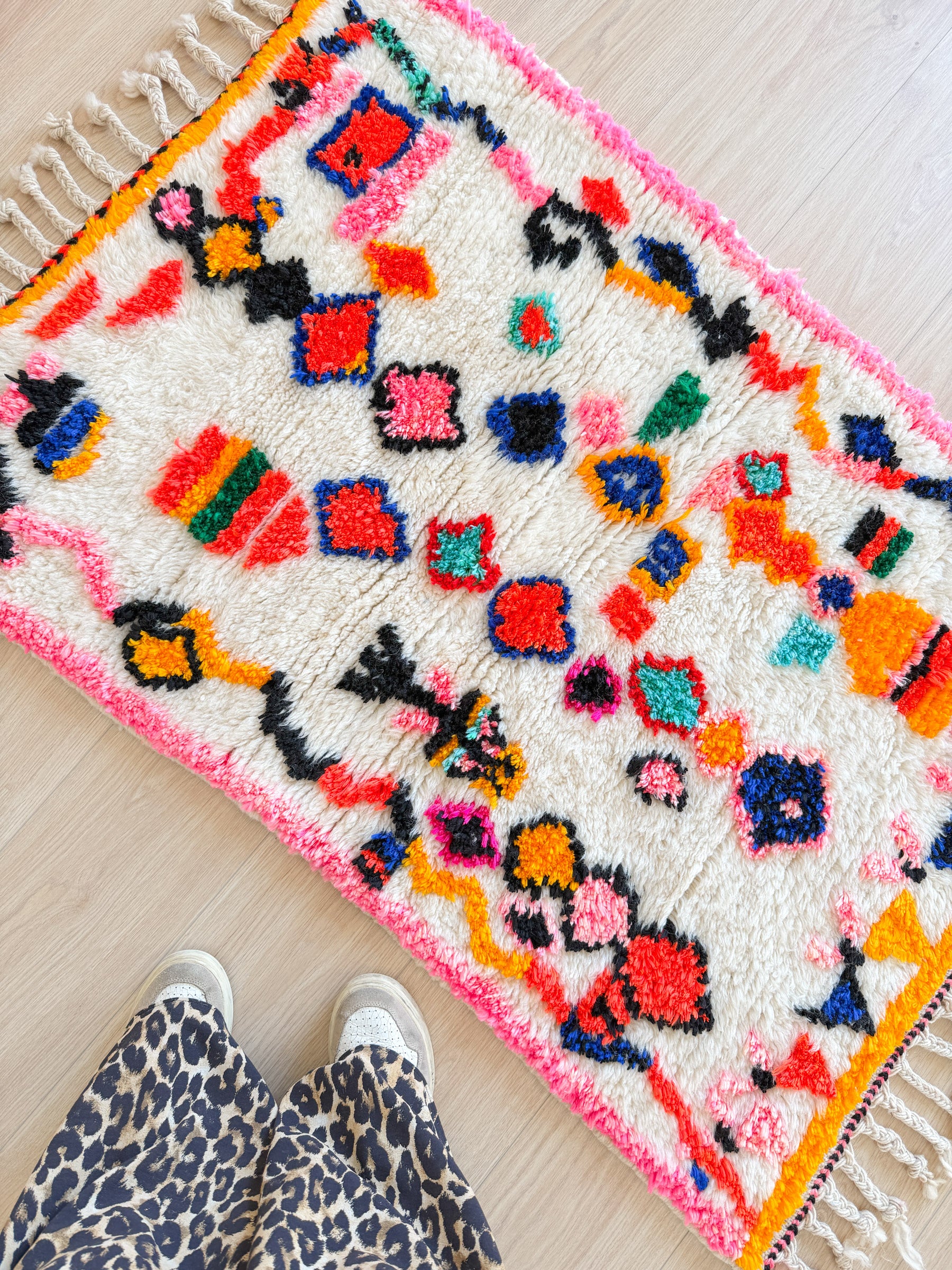 Bunter Berberteppich 84 x 137 cm - Nr. 2461