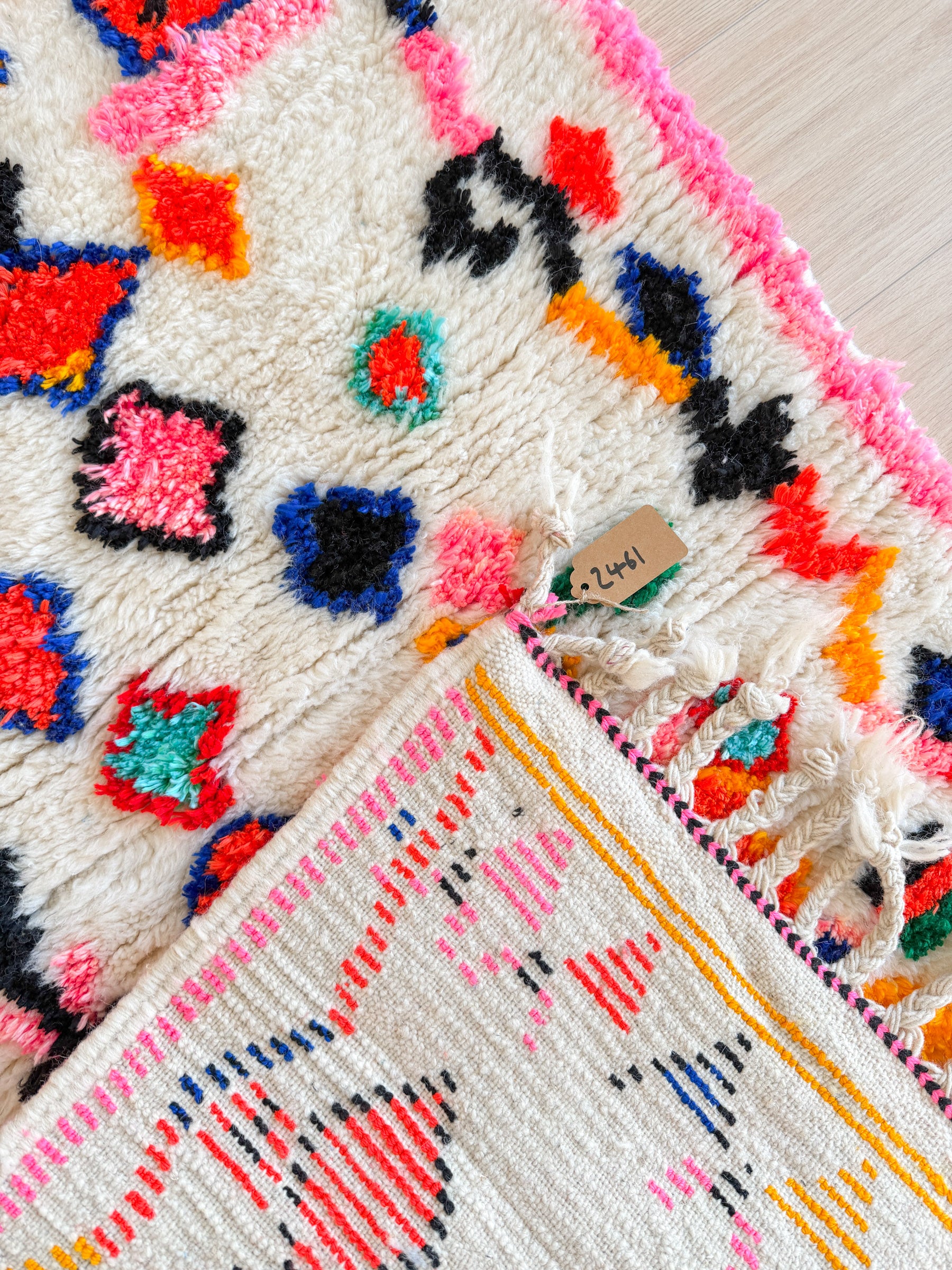 Bunter Berberteppich 84 x 137 cm - Nr. 2461