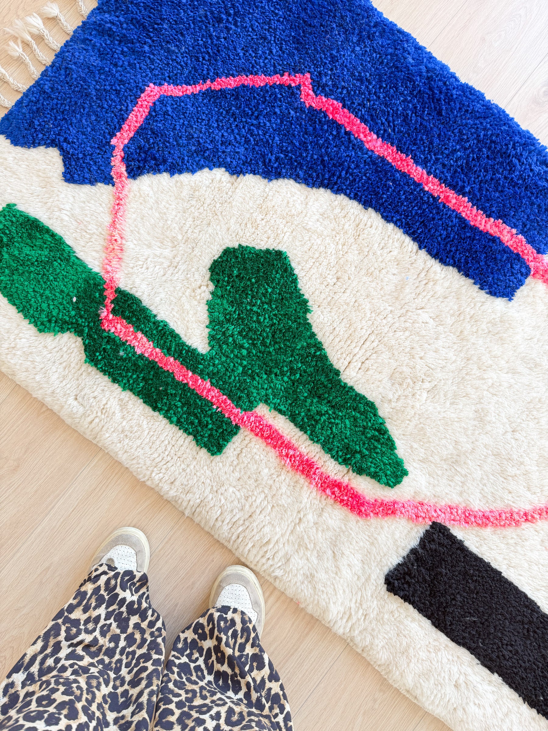 Gekleurd Berber tapijt 96 x 169 cm - n°2457