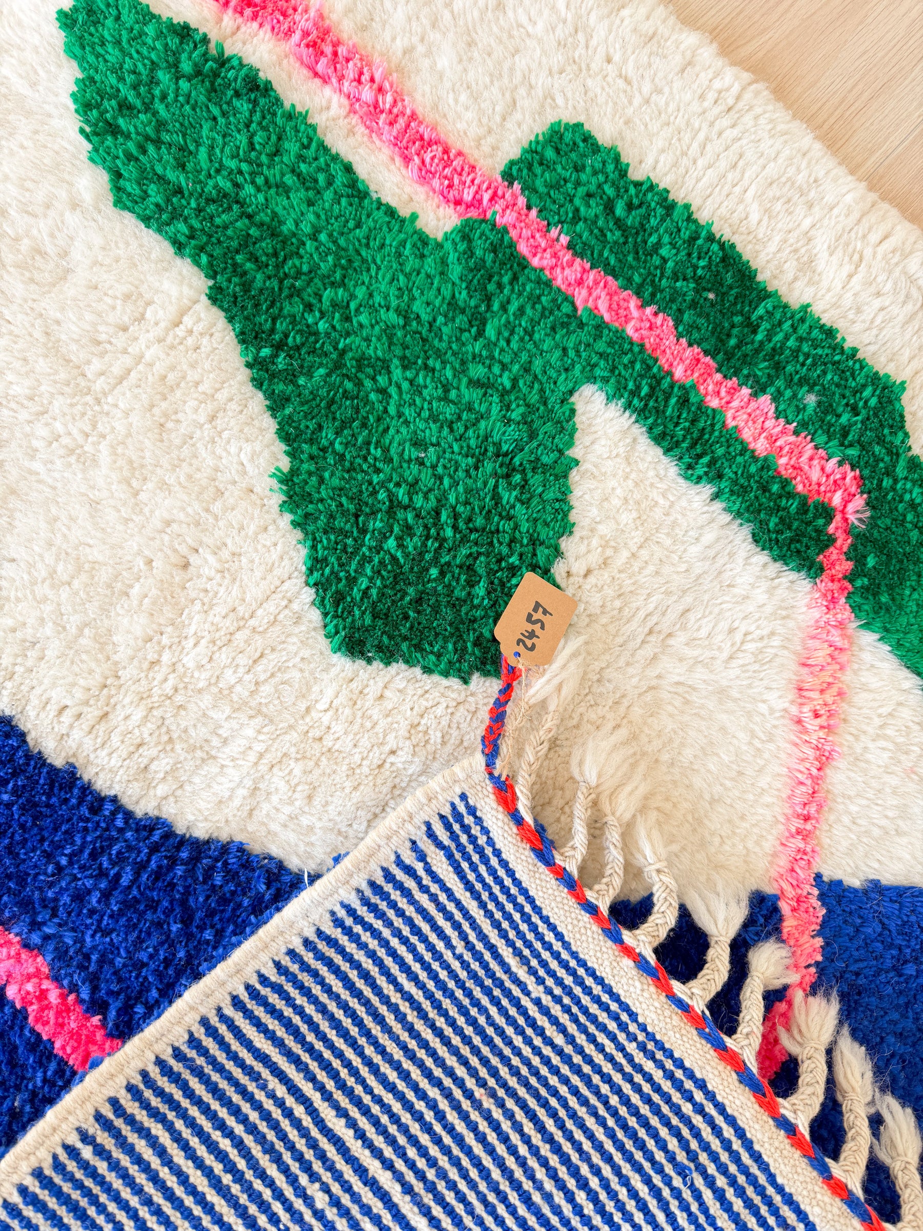 Bunter Berberteppich 96 x 169 cm - Nr. 2457